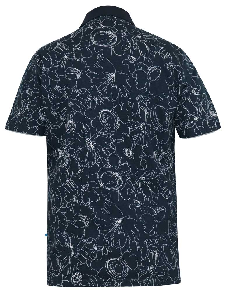 Duke 555 ROLAND piqué poloshirt met abstracte print