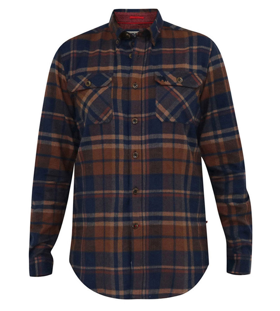 Duke 555 Sherlock Overshirt Blauw/bruin