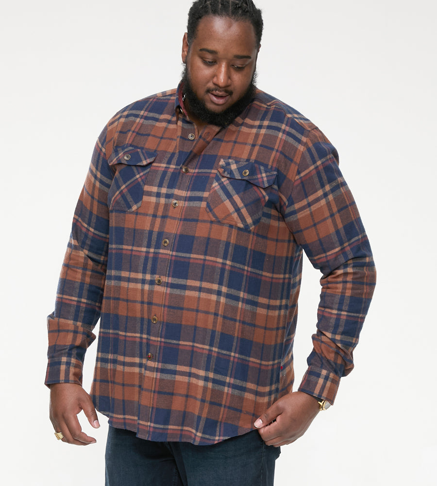 Duke 555 Sherlock Overshirt Blauw/bruin
