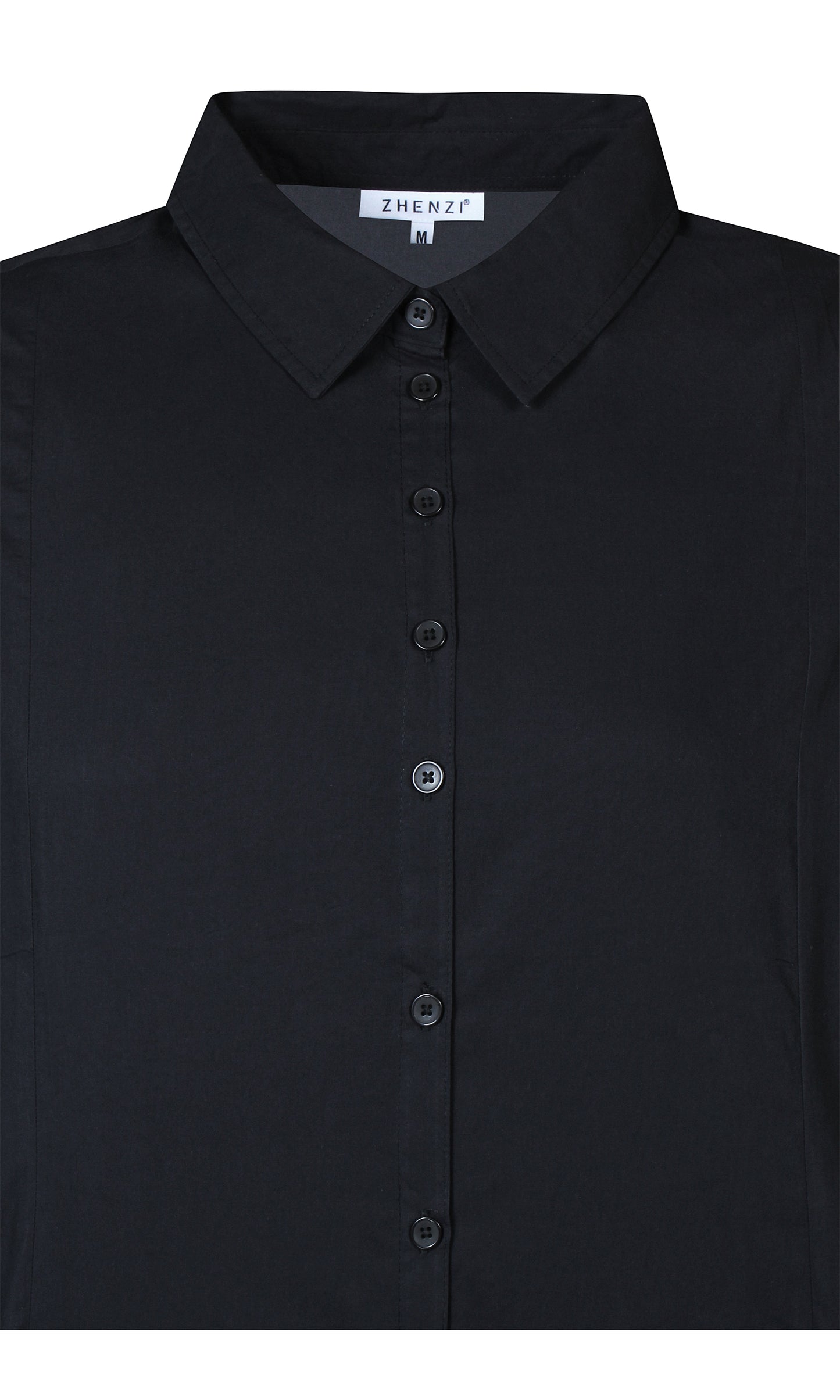 ZHENZI MIRANDA LONG BLOUSE ZWART
