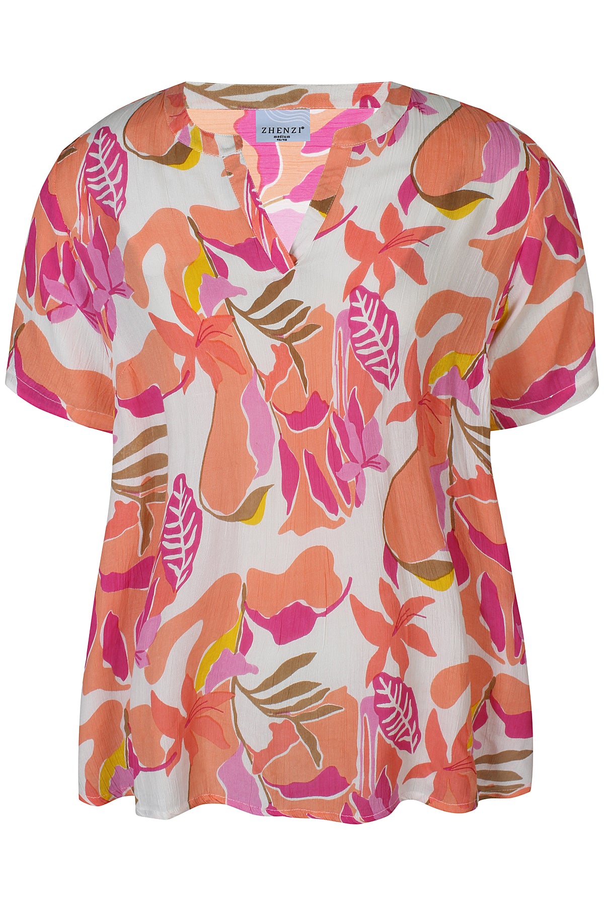Zhenzi top Lyda Coral Poppy