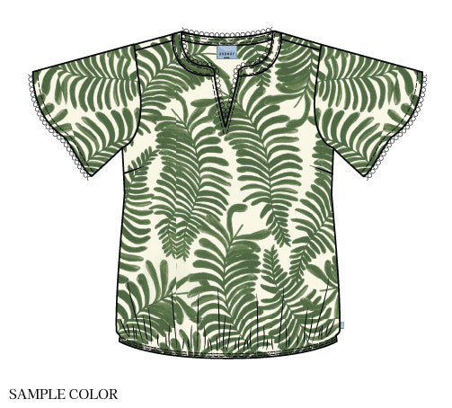 Zhenzi top Macy Palm Leaf