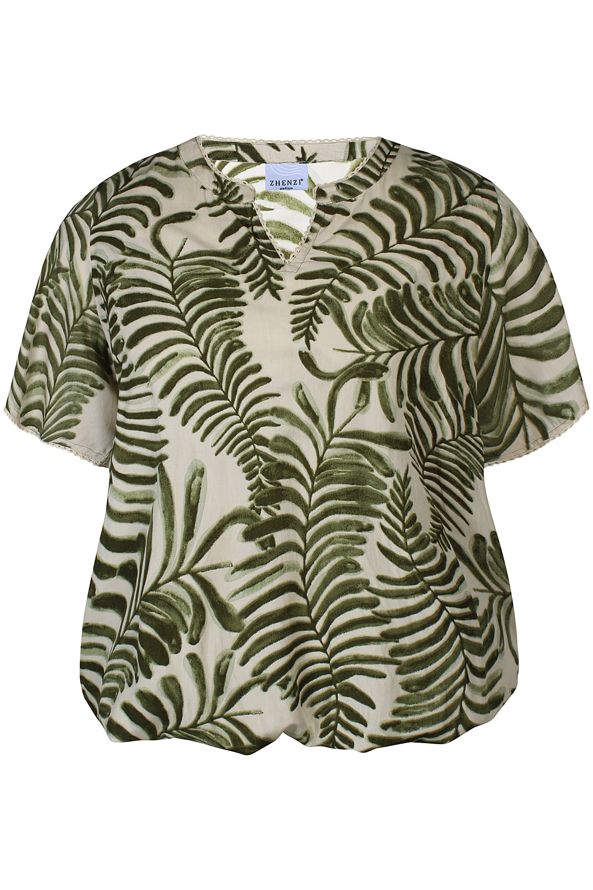 Zhenzi top Macy Palm Leaf
