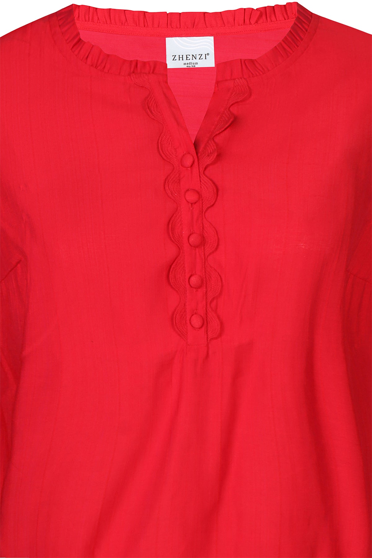 Zhenzi Orra 934-Blouse L/S Tango Red