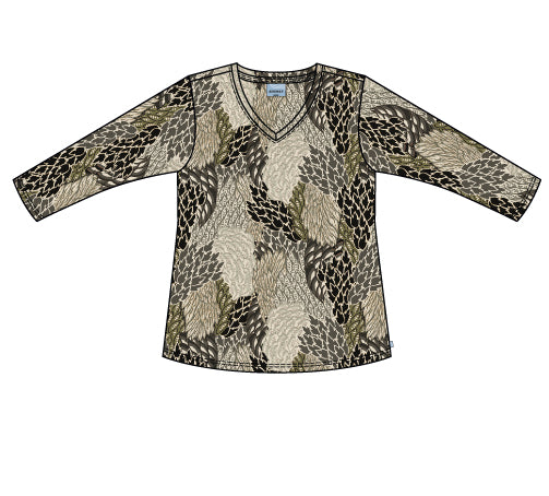 Zhenzi Zh-Ainsley 992-Blouse 3/4 Stone Green