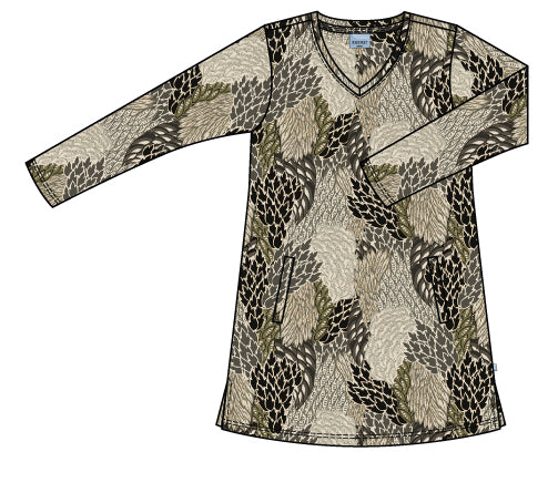 Zhenzi Zh-Ainsley 993-Tunic 3/4 Stone green