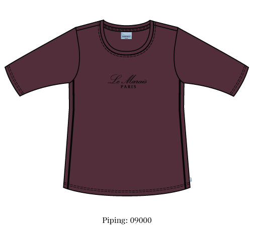 Zhenzi Zh-Saee 1005-T-shirt 2/4 Maroon