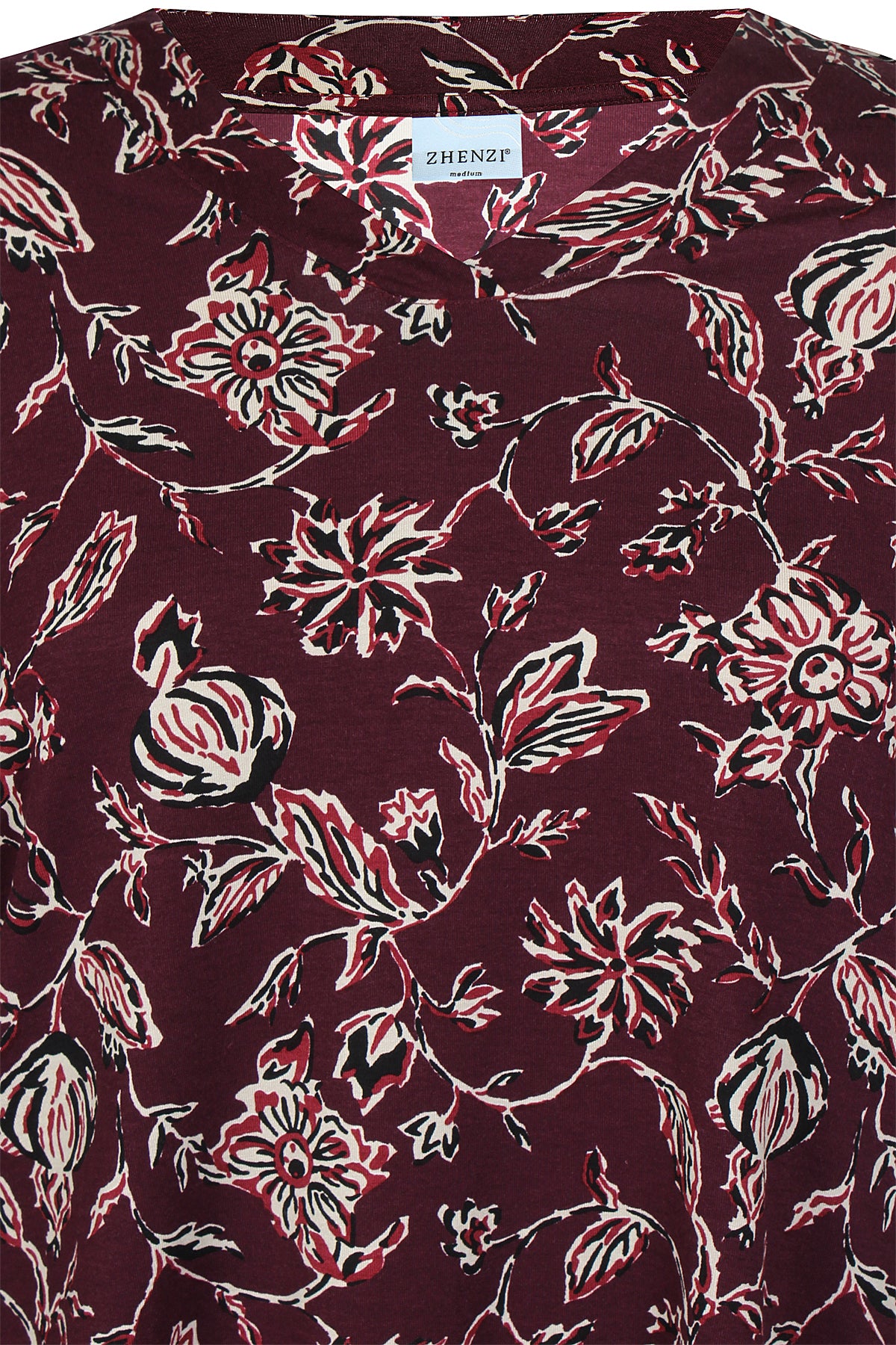 Zhenzi Zh-Sylva 1016-Blouse 3/4 Maroon