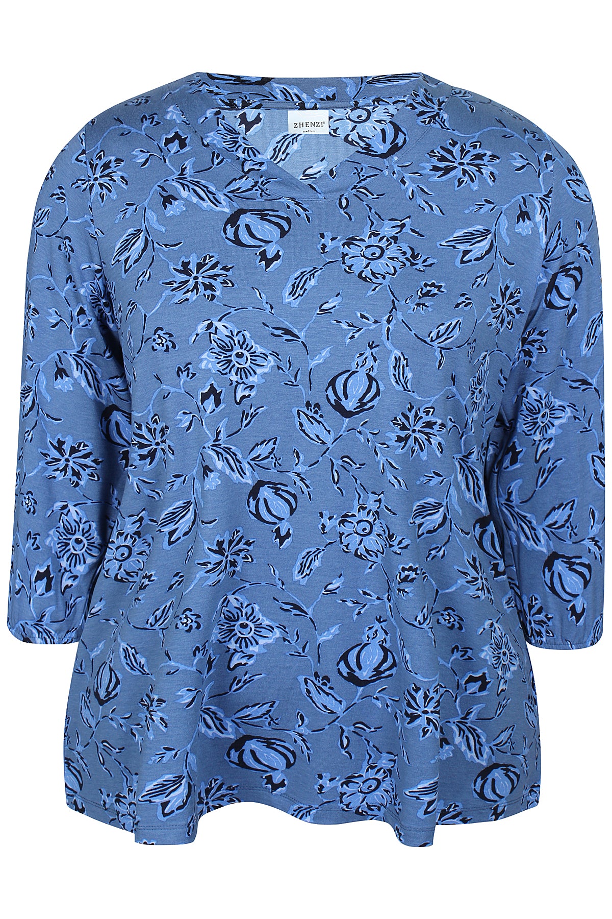 Zhenzi Zh-Sylva 1016-Blouse 3/4 True blue
