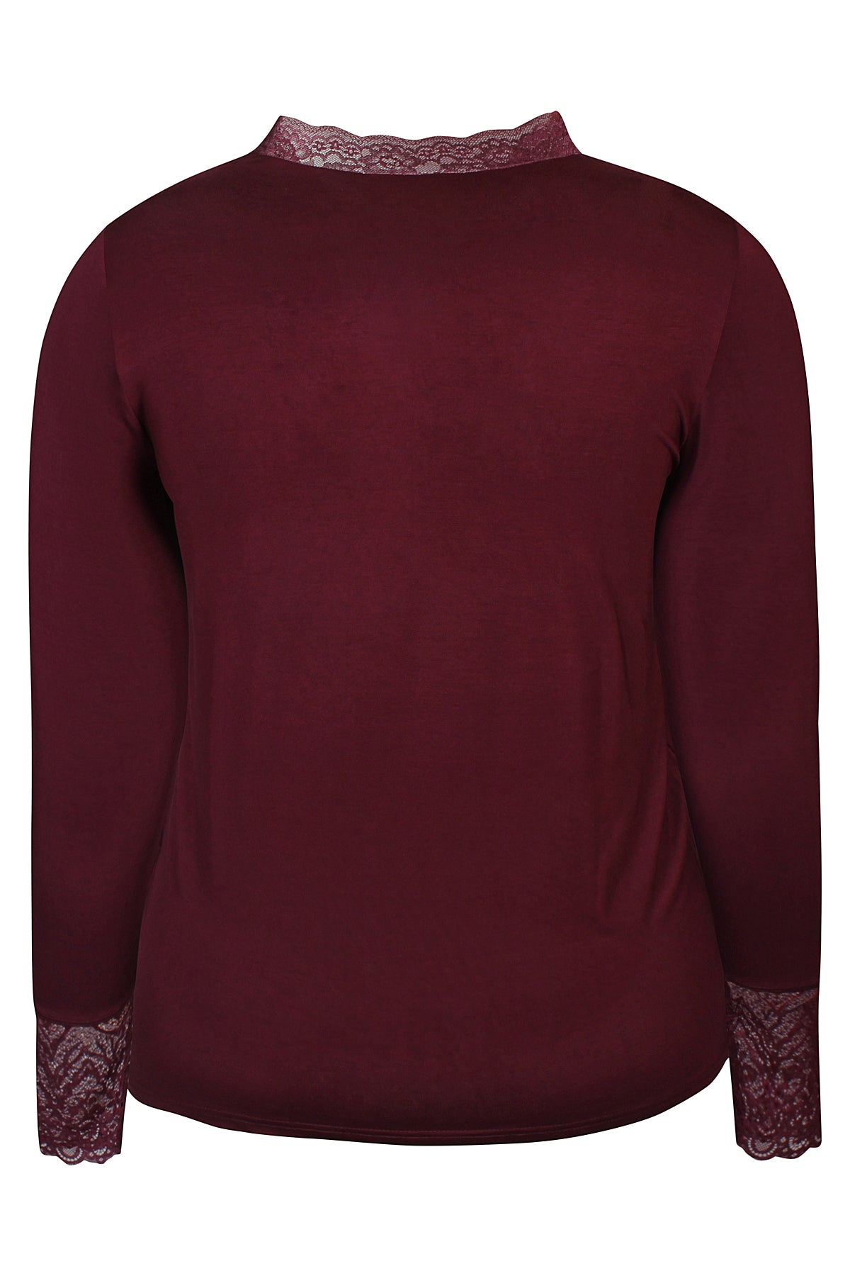 Zhenzi Zh-Bambou 1021-T-shirt L/S maroon