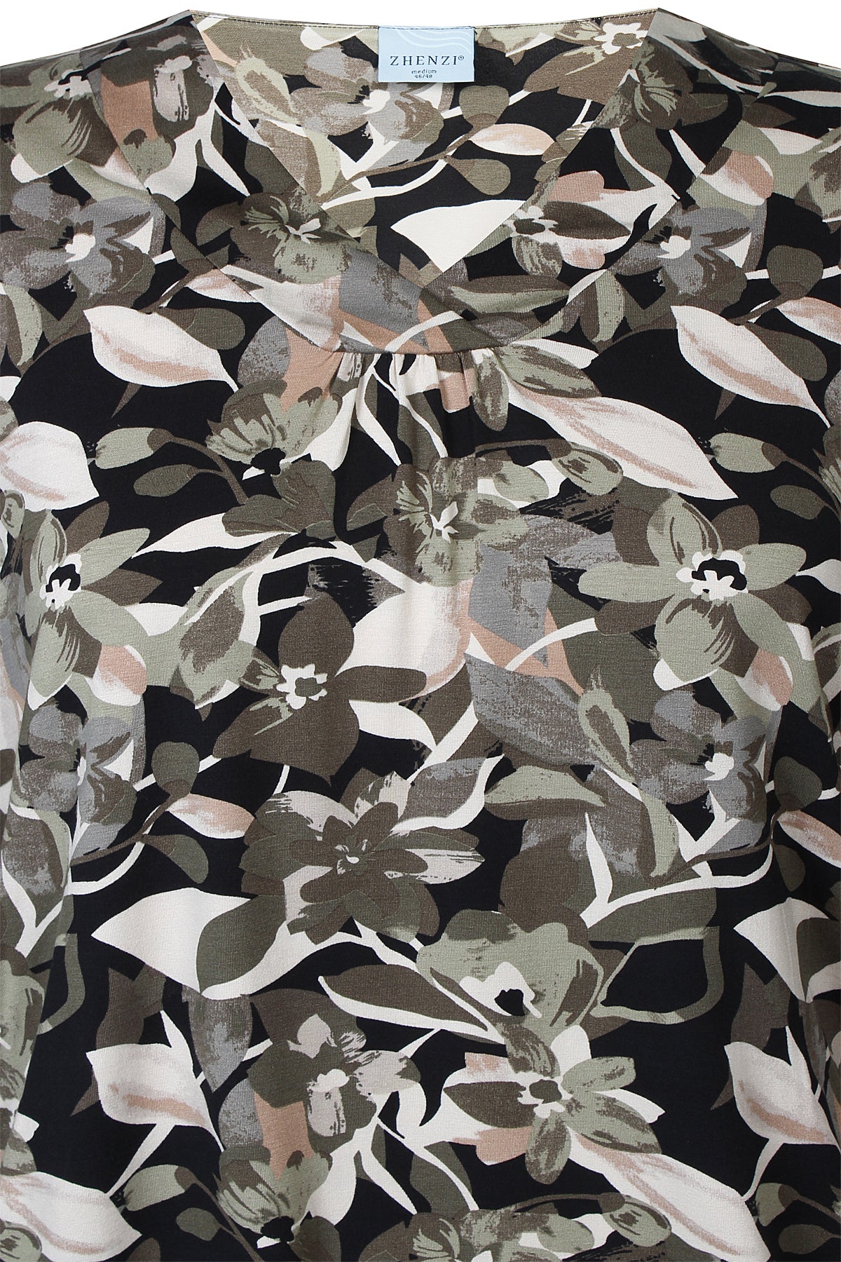 Zhenzi Zh-Saki 1025-Blouse 3/4 Stone green