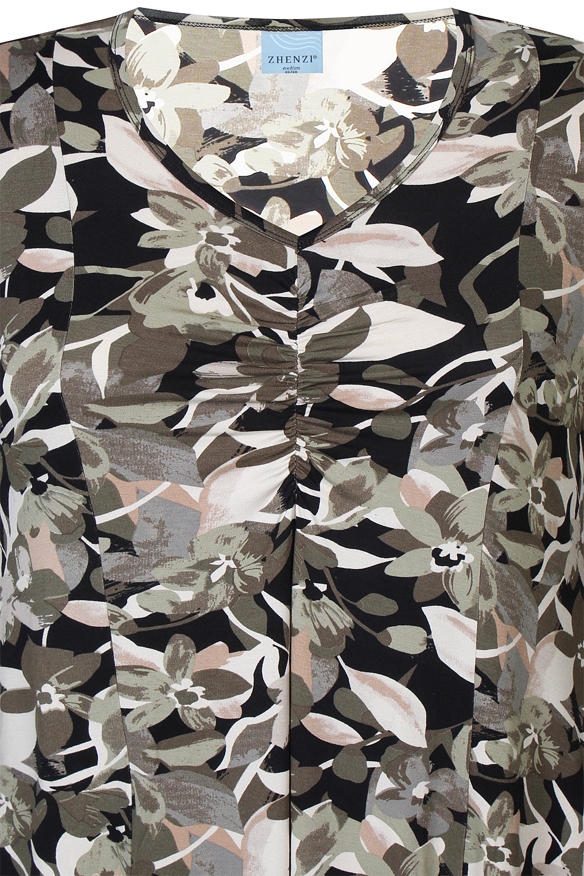 Zhenzi Zh-Saki 1026-Dress L/S Stone green