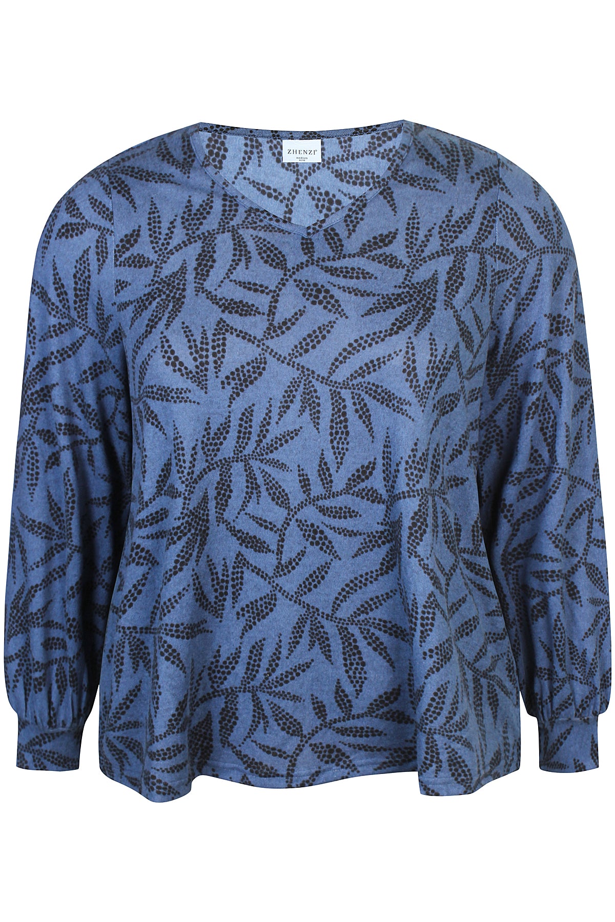 Zhenzi Zh-Sara 1037-Blouse L/S True blue