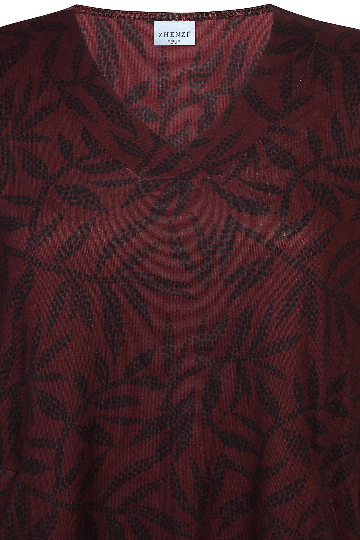 Zhenzi Zh-Sara 1038-Tunic 3/4 Maroon