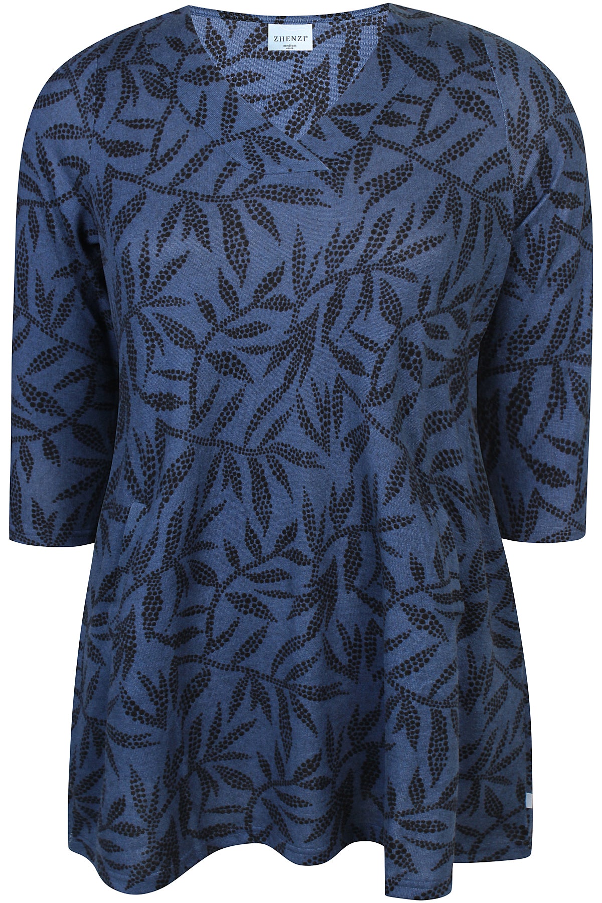 Zhenzi Zh-Sara 1038-Tunic 3/4 True Blue