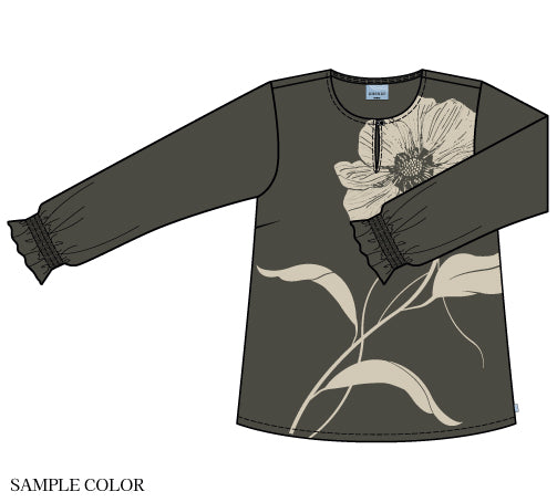 Zhenzi Zh-Siba 1048-Blouse L/S Stone green