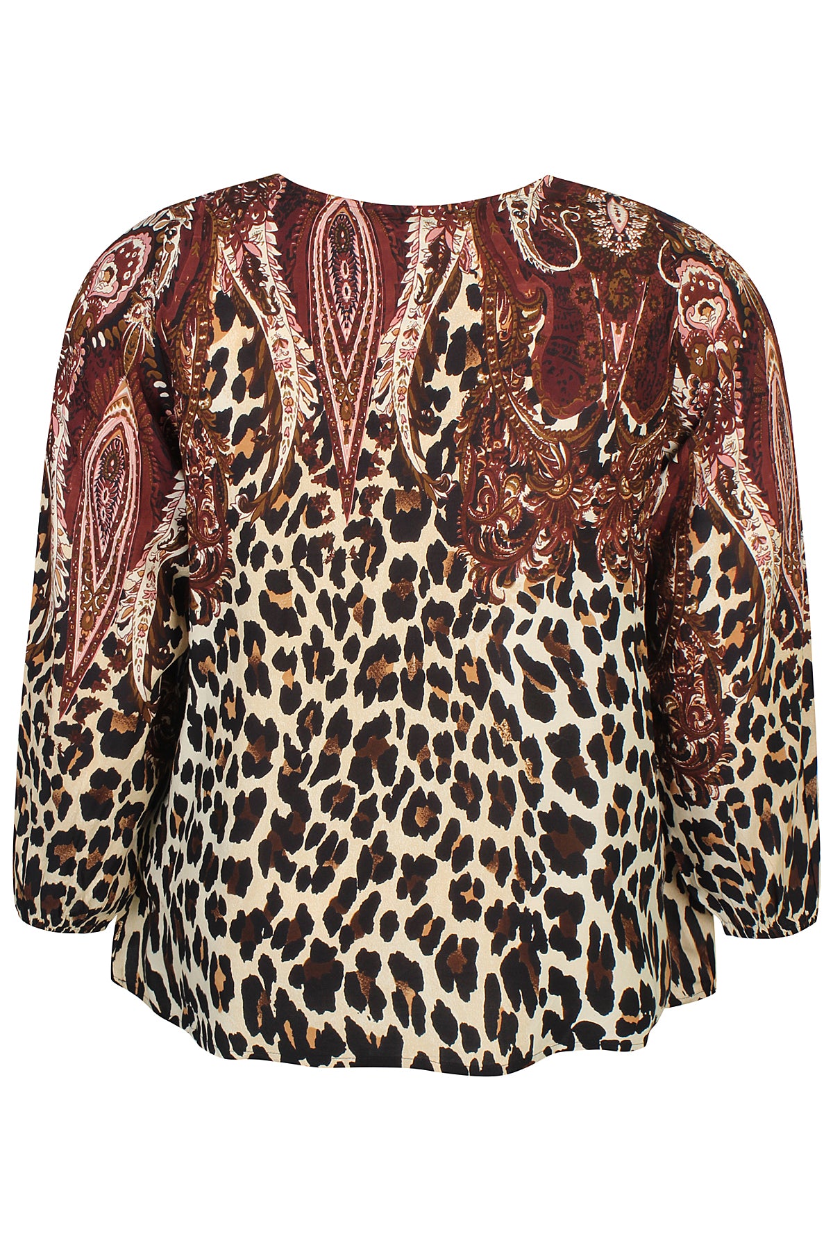 Zhenzi Zh-Siff 1049-Blouse L/S Maroon