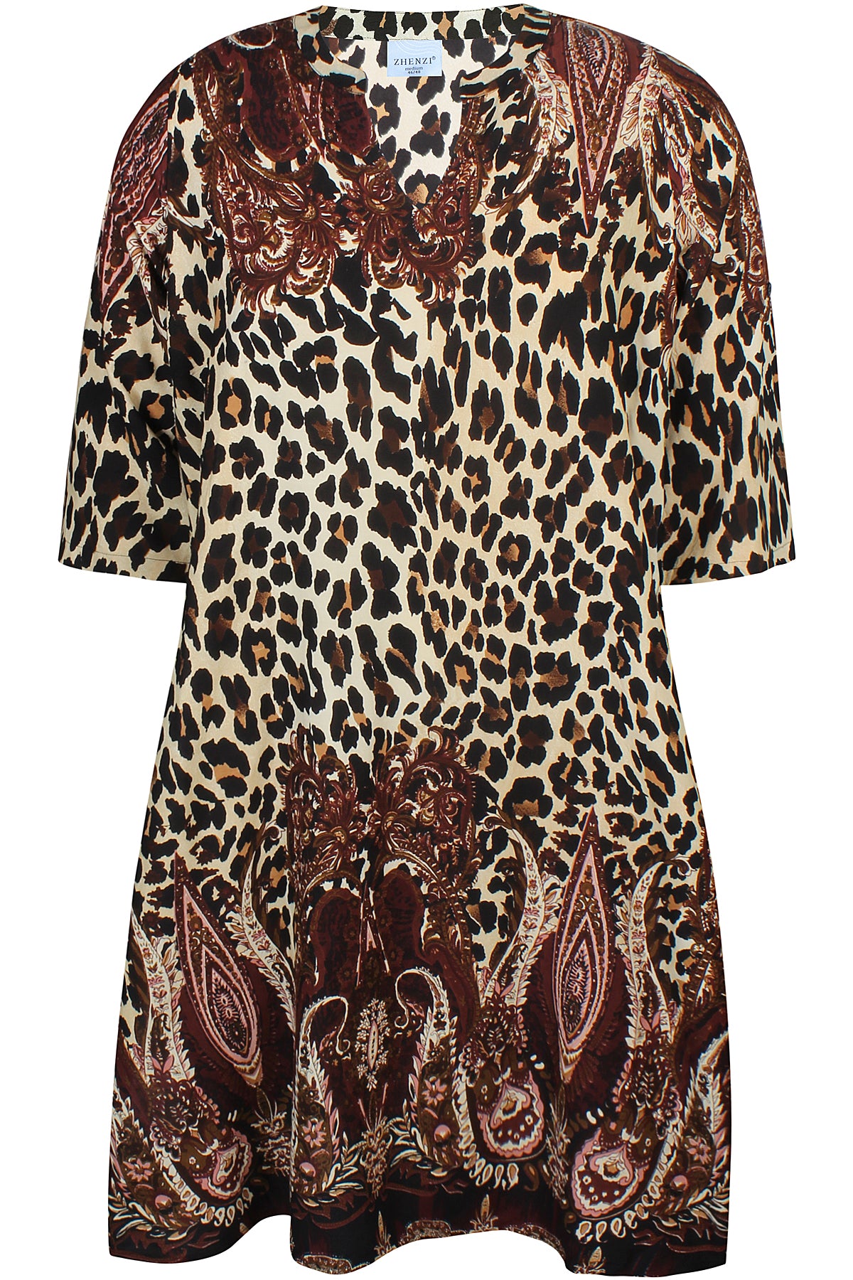 Zhenzi Zh-Siff 1050-Dress 3/4 Maroon