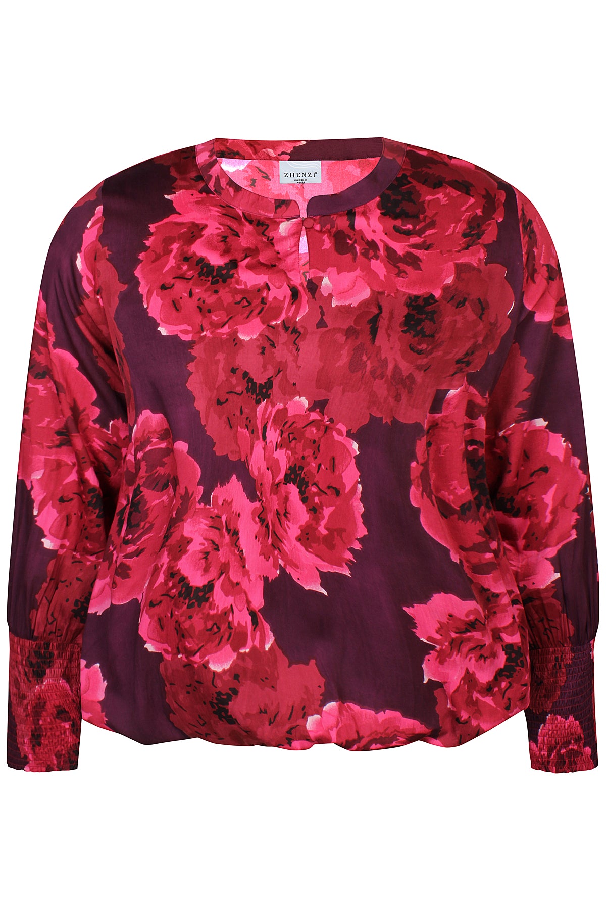 Zhenzi Zh-Skye 1062-Blouse L/S Maroon