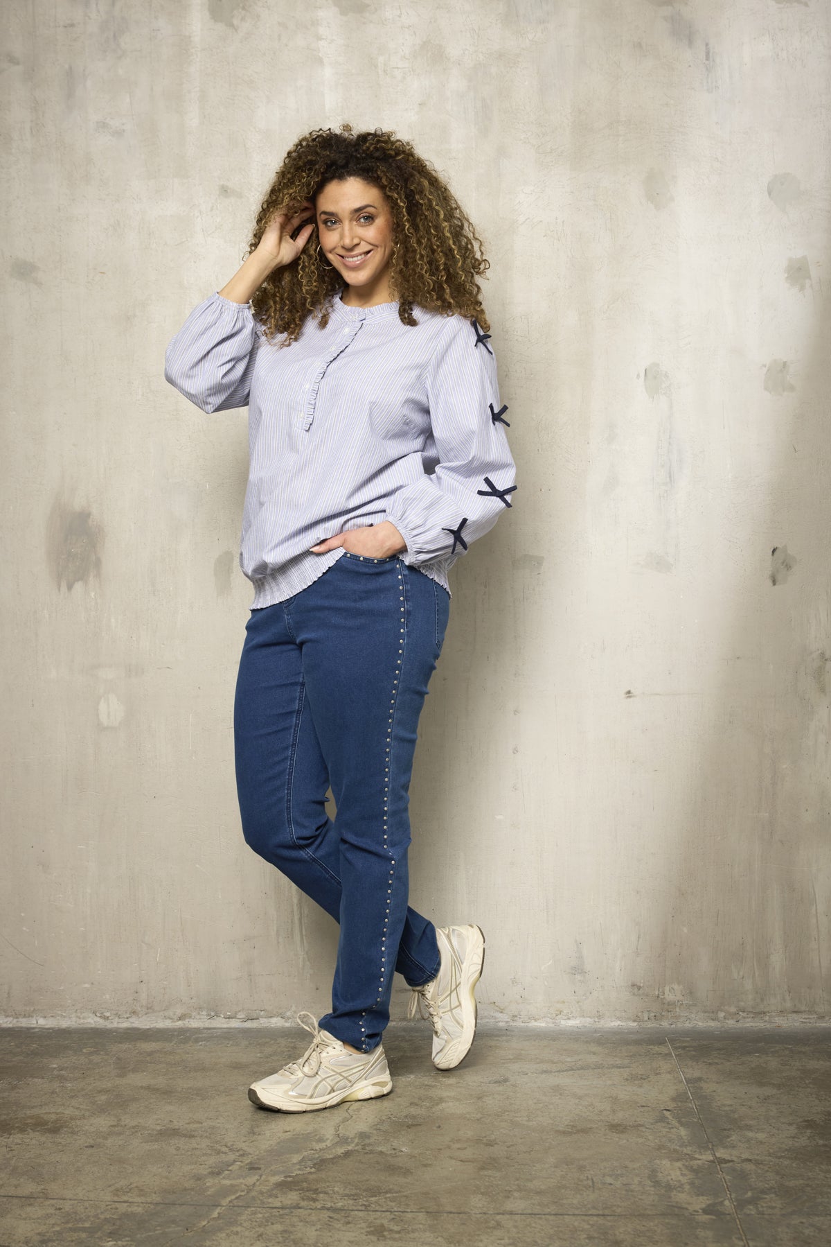 Zhenzi Zh-Sofi 1065-Blouse L/S Navy