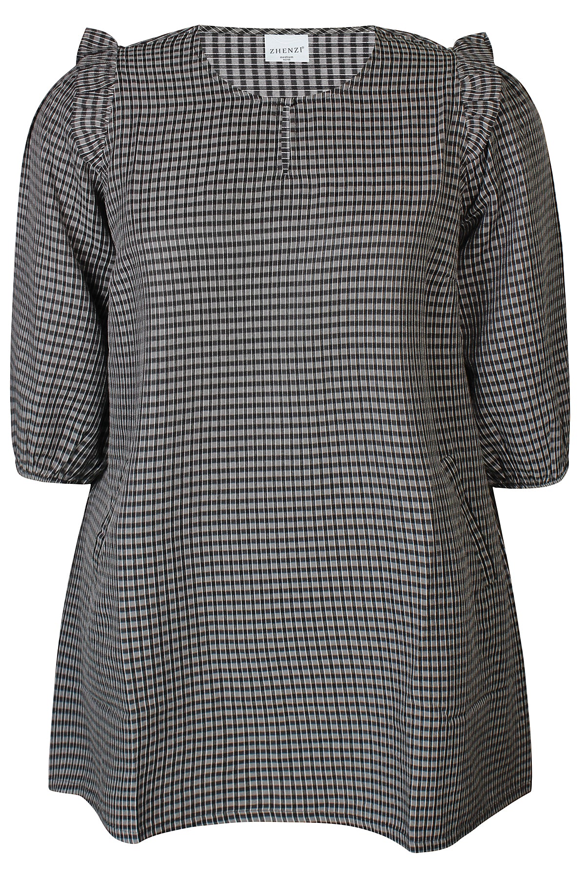 Zhenzi Zh-Somi 1067-Tunic 3/4 Opal grey