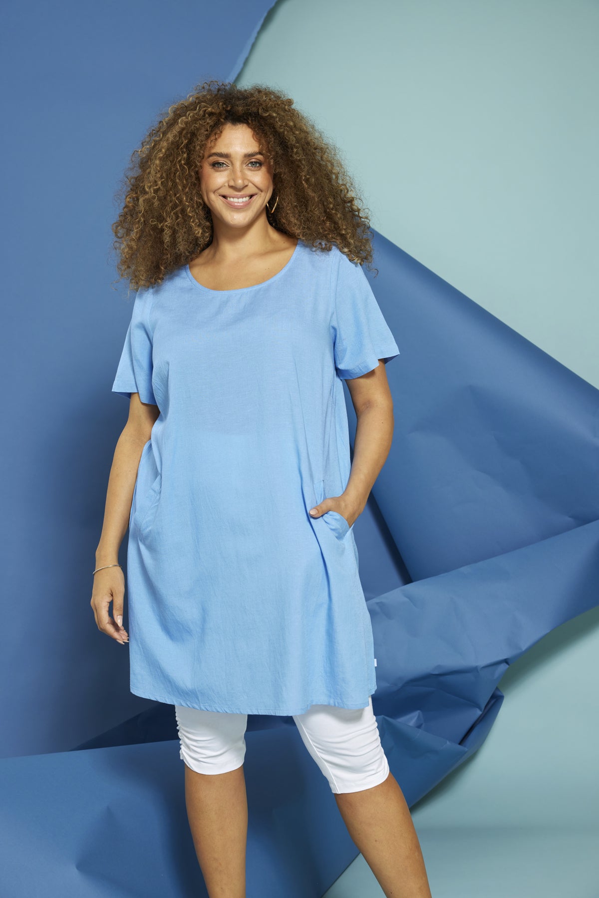 Zhenzi jurk Suvi Cornflower Blue