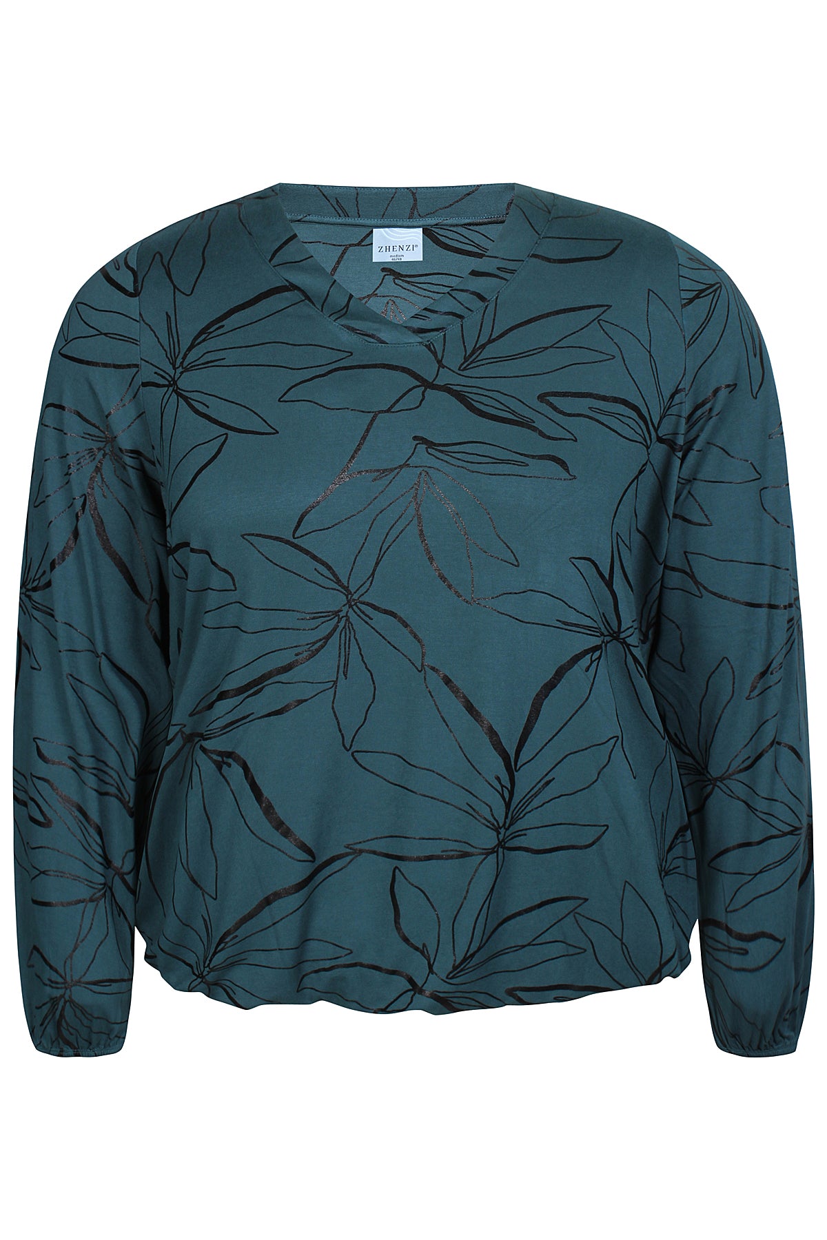 Zhenzi Sylva 1105-Blouse L/S Teal green