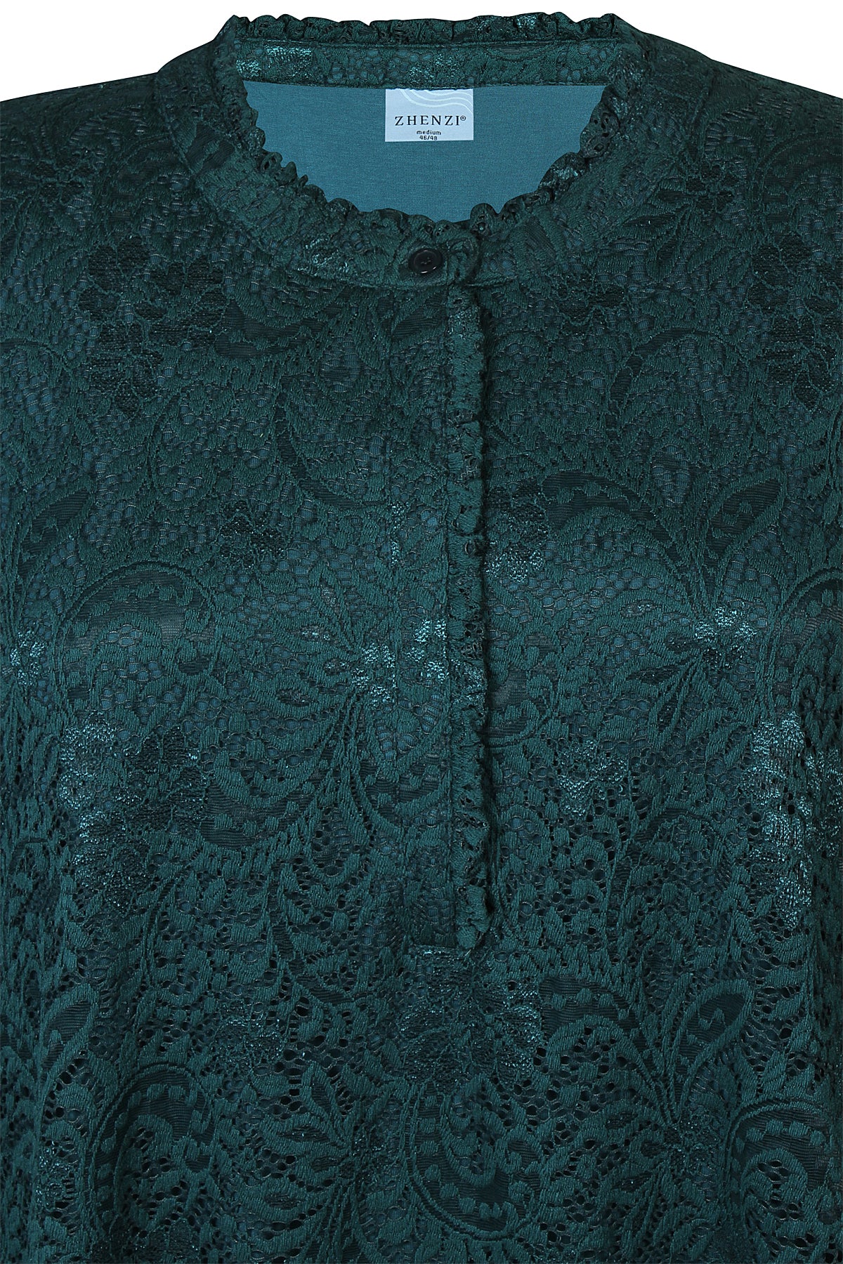 Zhenzi Zh-Tist 1110-Blouse L/S Teal green