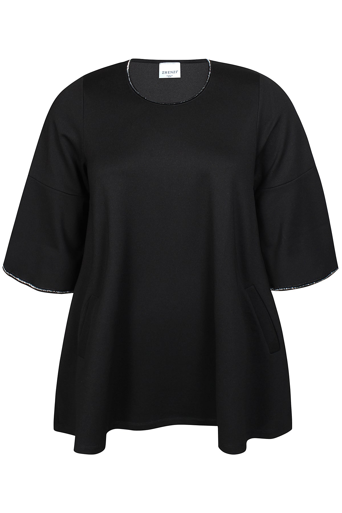Zhenzi Zh-Tori 1116-Tunic 3/4 Zwart