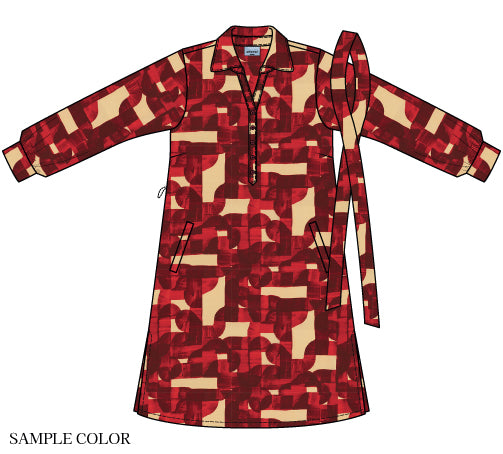 Zhenzi Zh-Vita 1135-Dress L/S Burgundy red