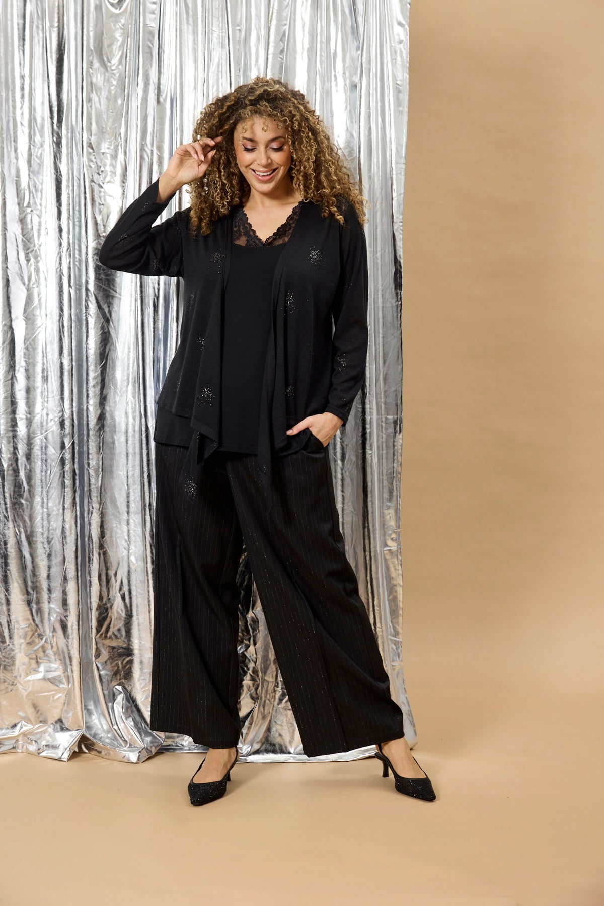 Zhenzi Zh-Agar 1152- Cardigan zwart