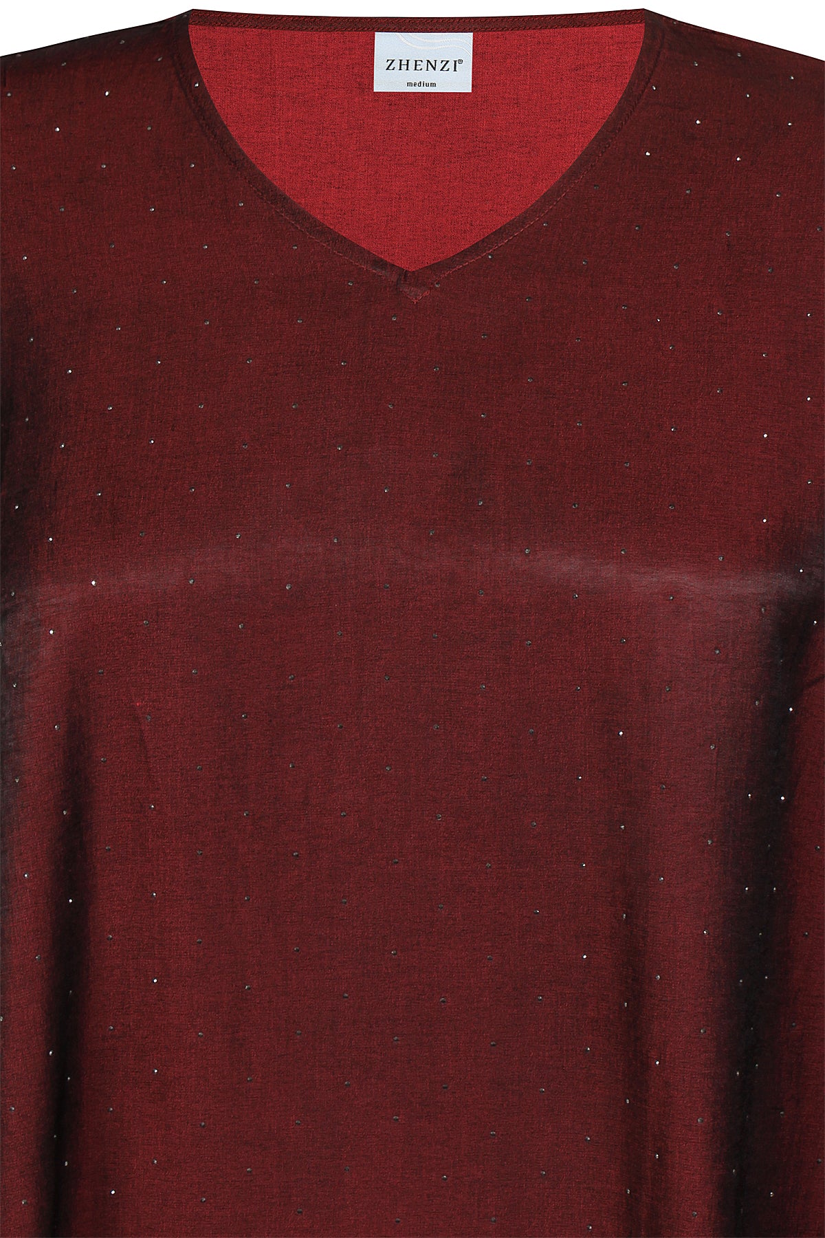 Zhenzi Zh-Tica 1235-Blouse L/S Burgundy red