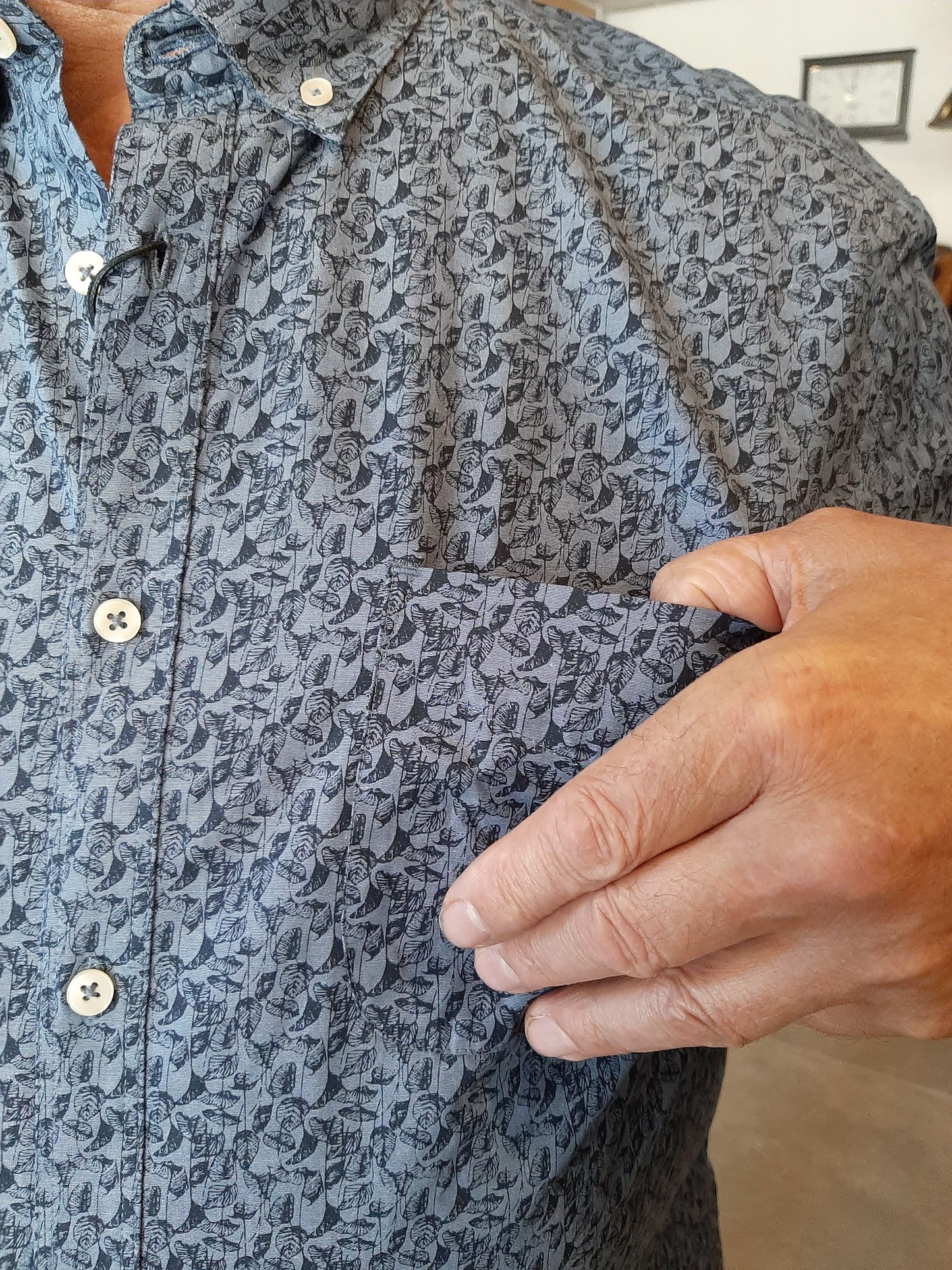Pre-end Stafford Overhemd Blauw