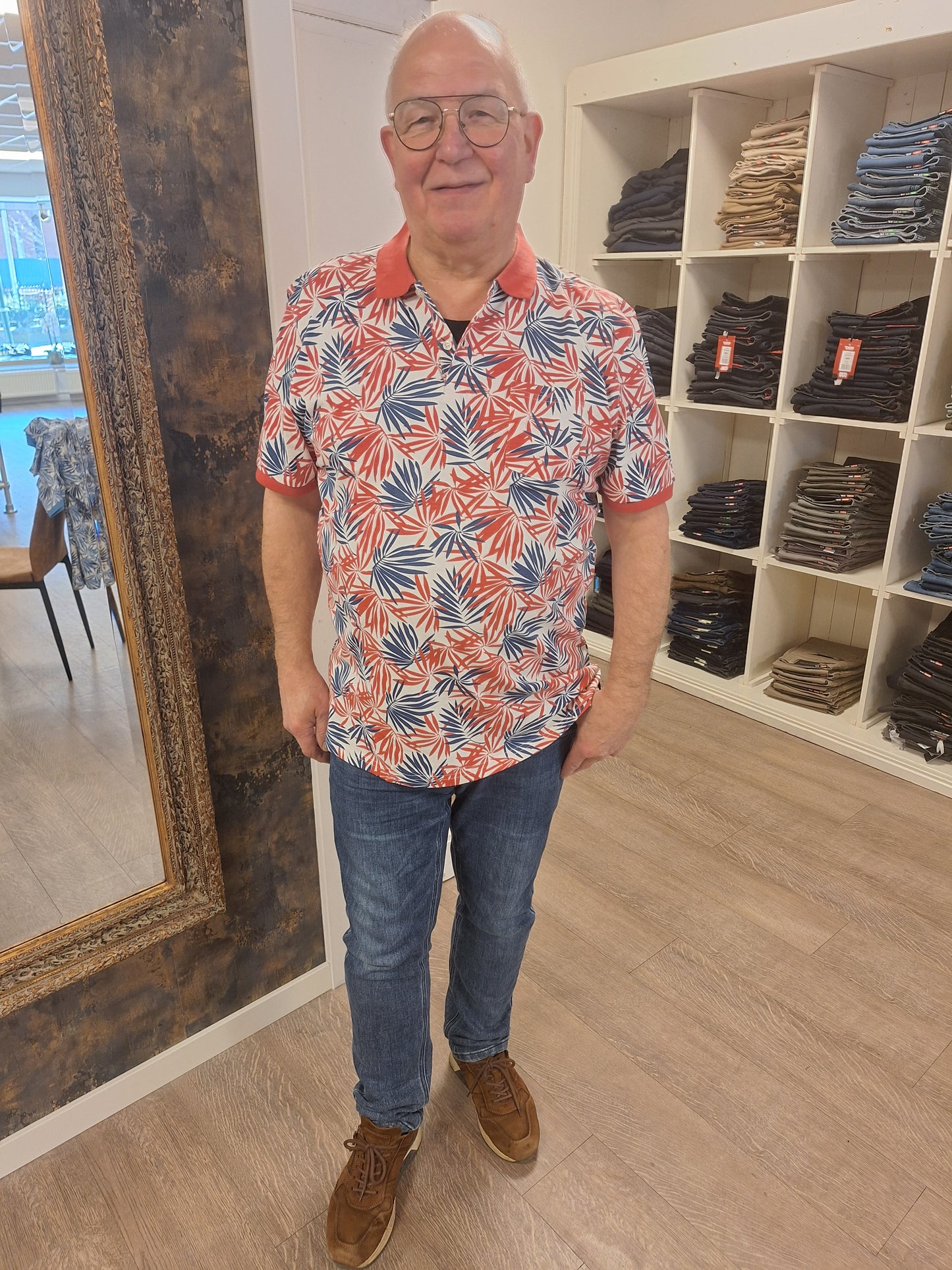 Chris Cayne polo rood garnet rose