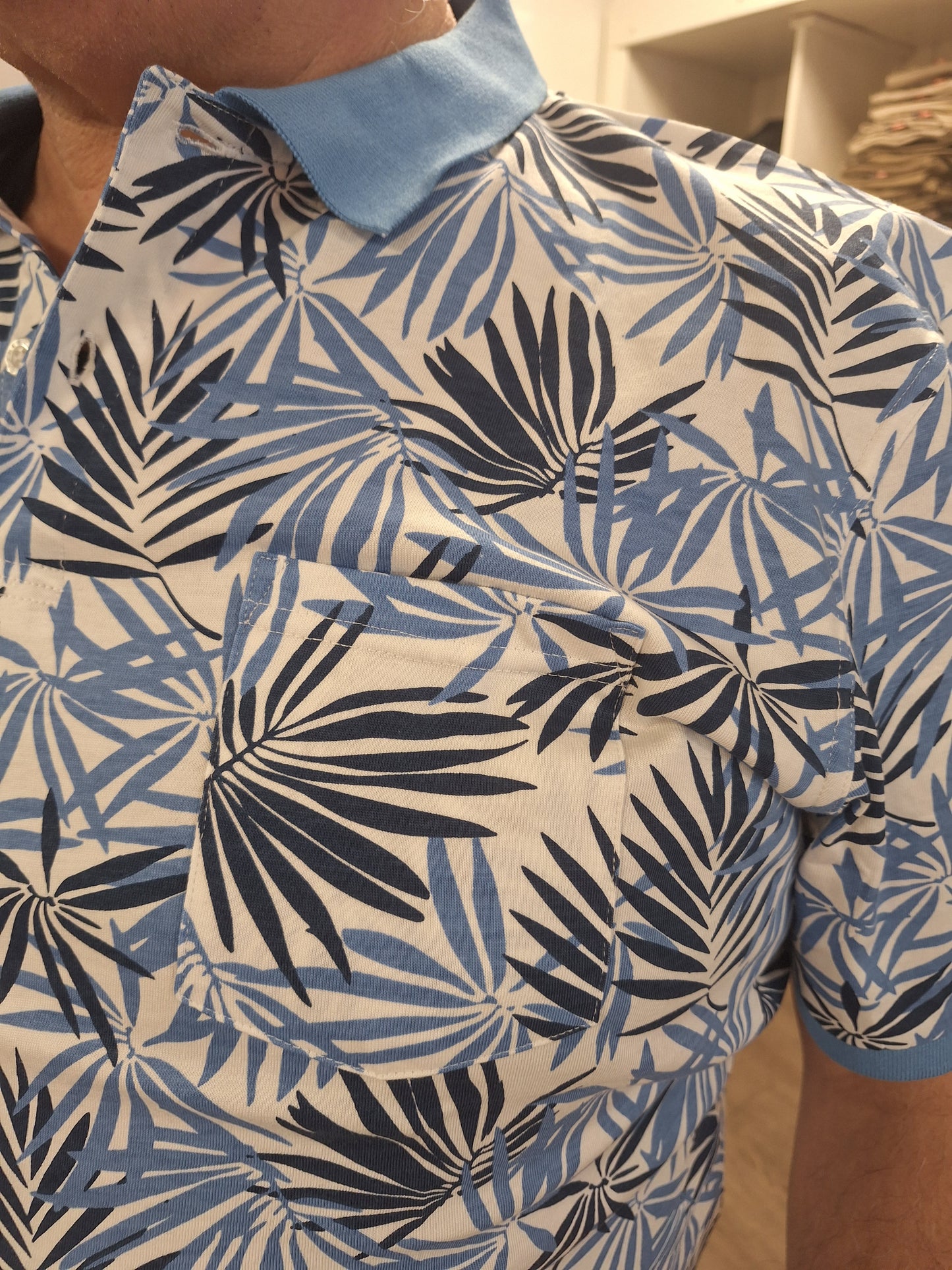 Chris Cayne polo blauw silver lake