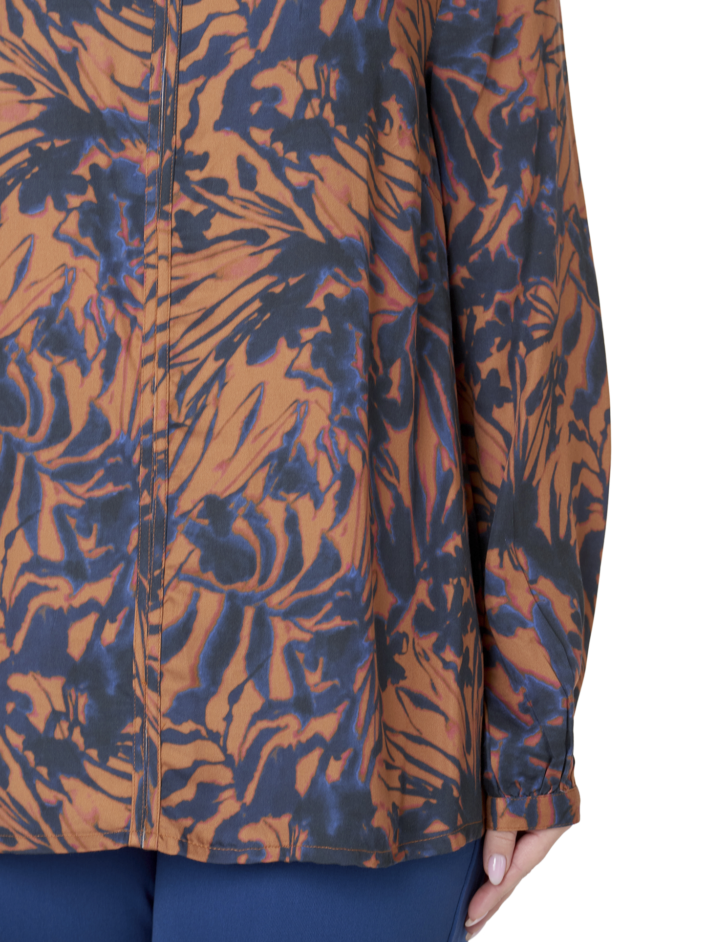 Ciso blouse bruin blauw