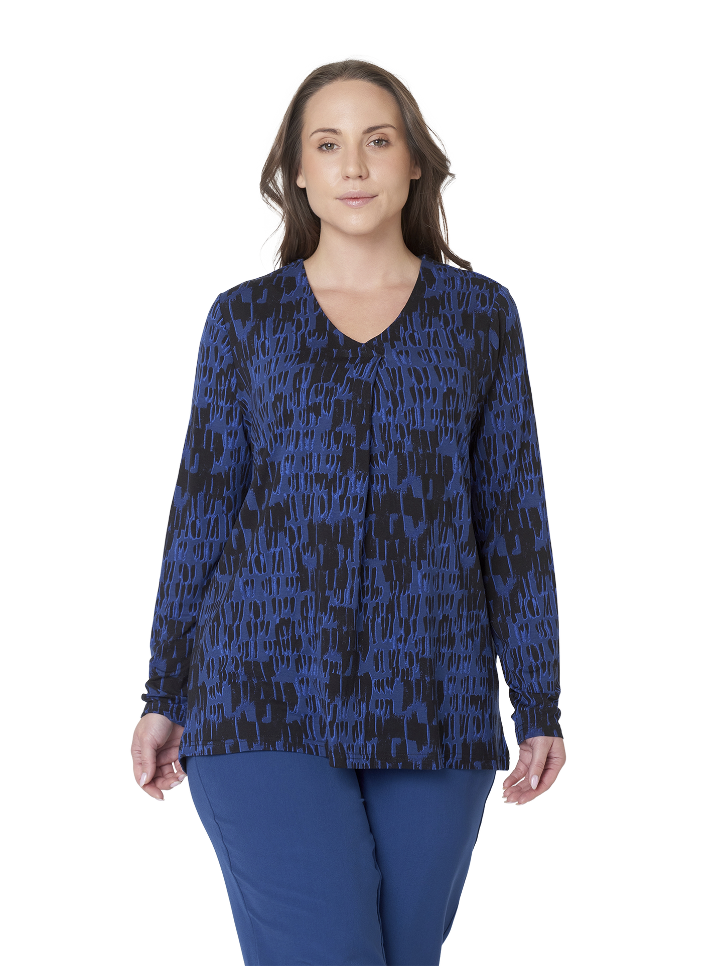 Ciso top/shirt blauw/zwart