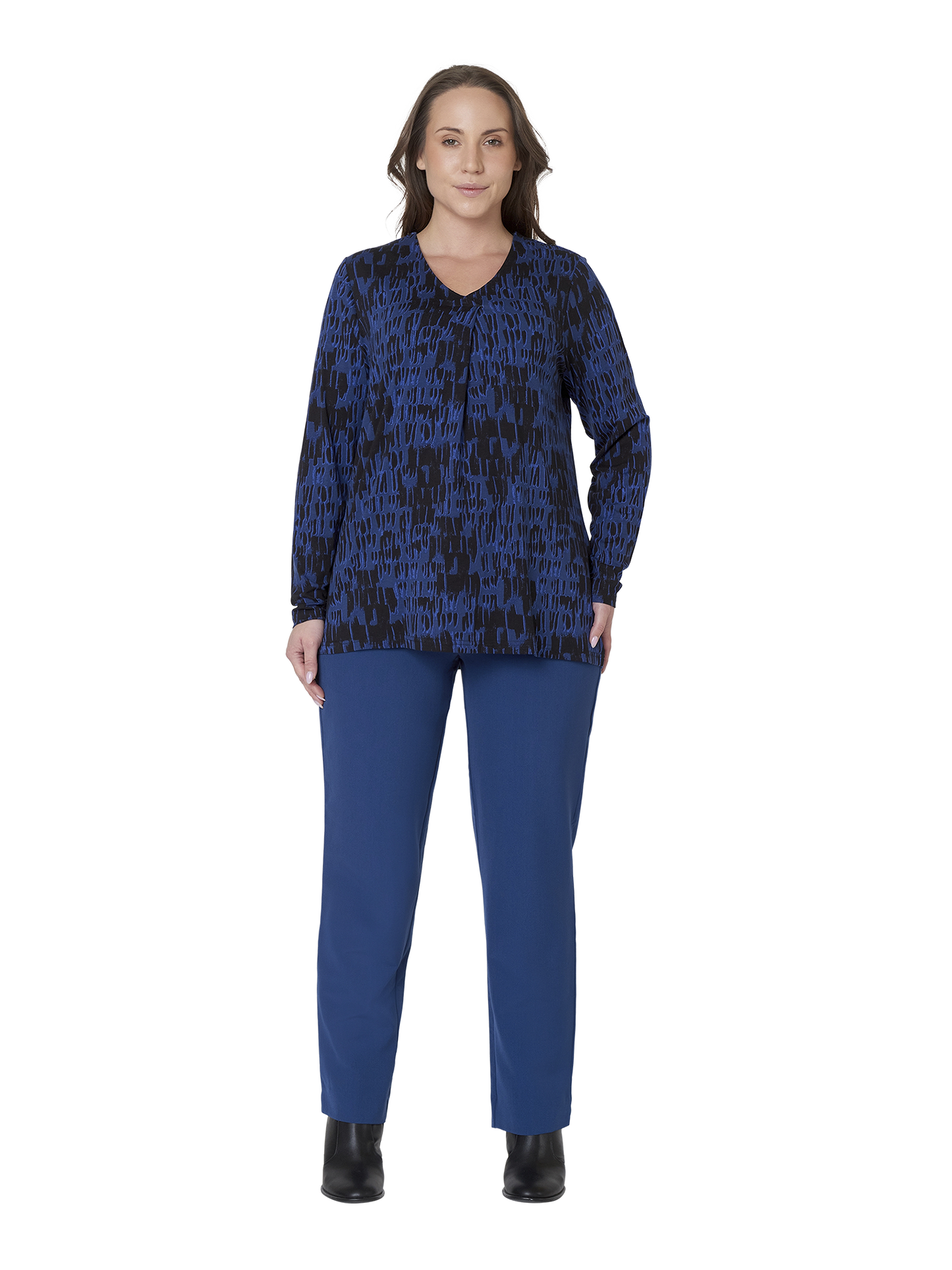 Ciso top/shirt blauw/zwart