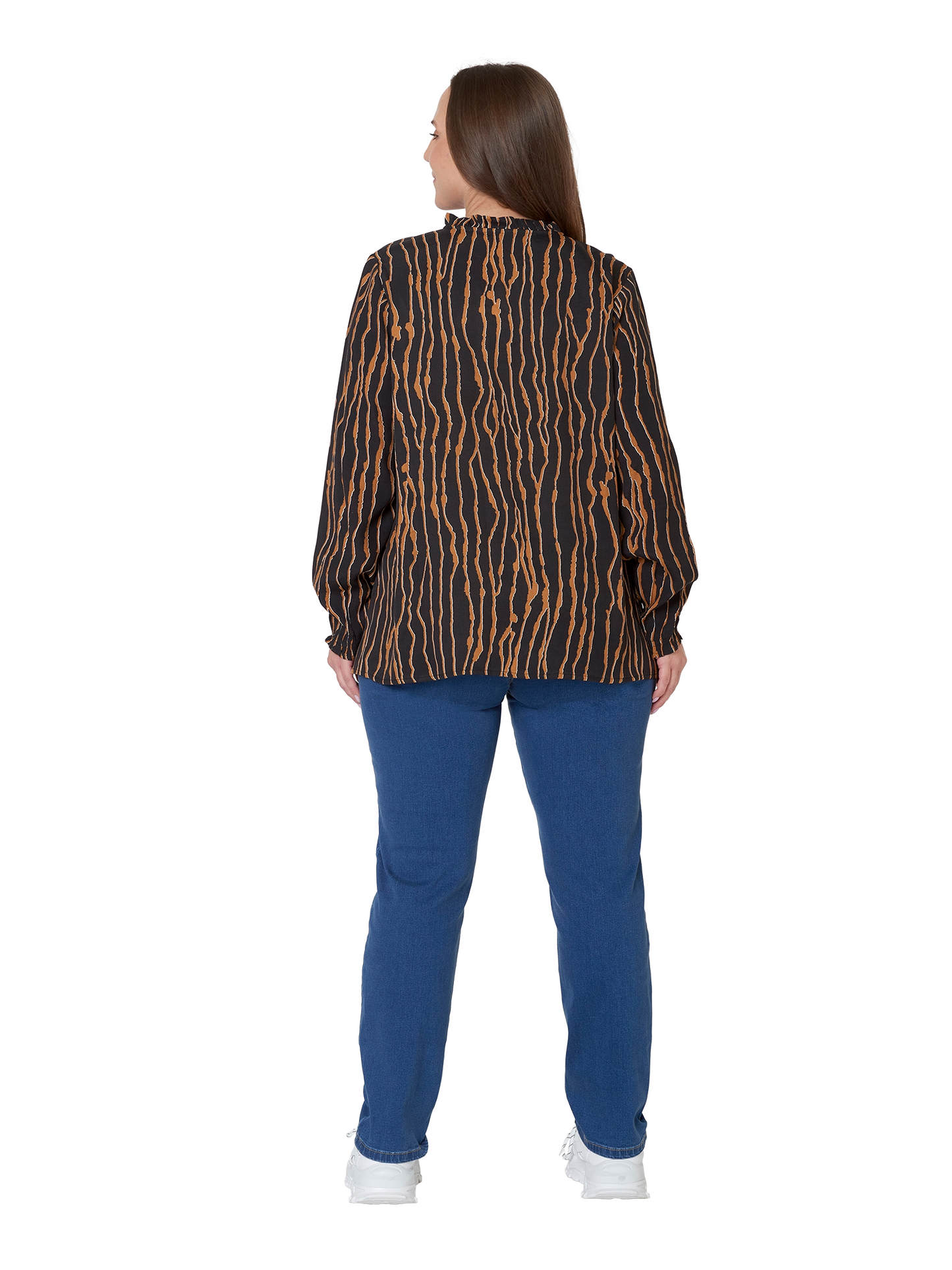Ciso blouse zwart gestreept