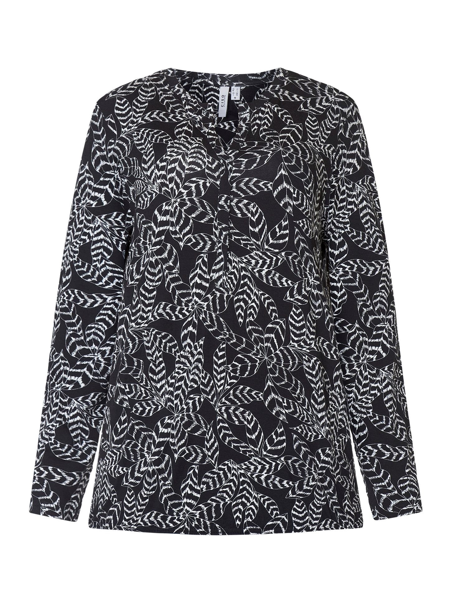 Ciso top zwart/wit bloem