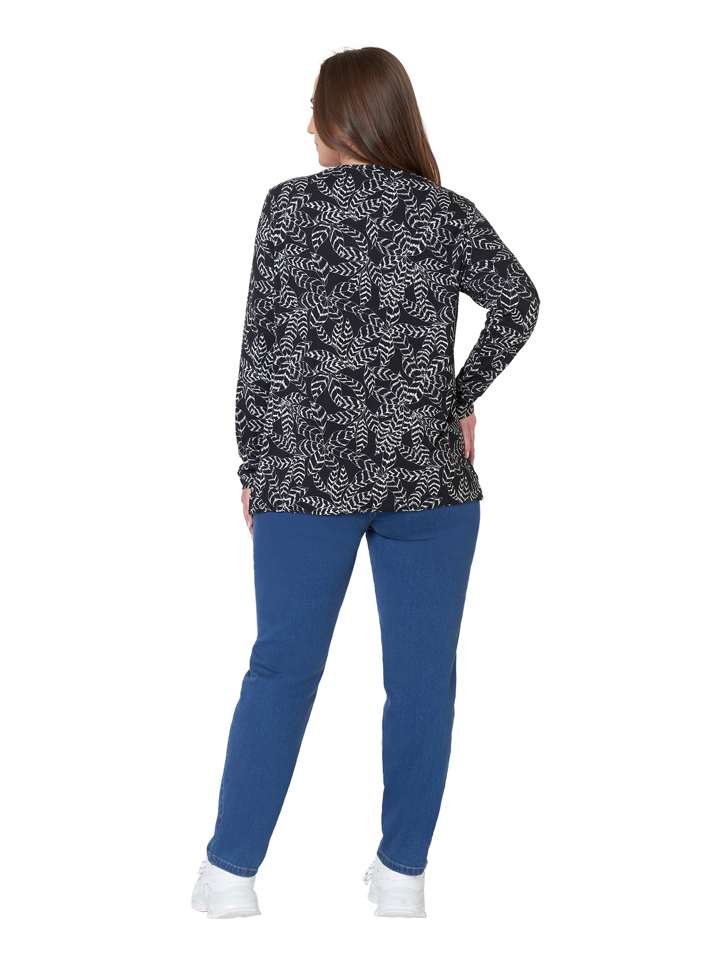 Ciso top zwart/wit bloem