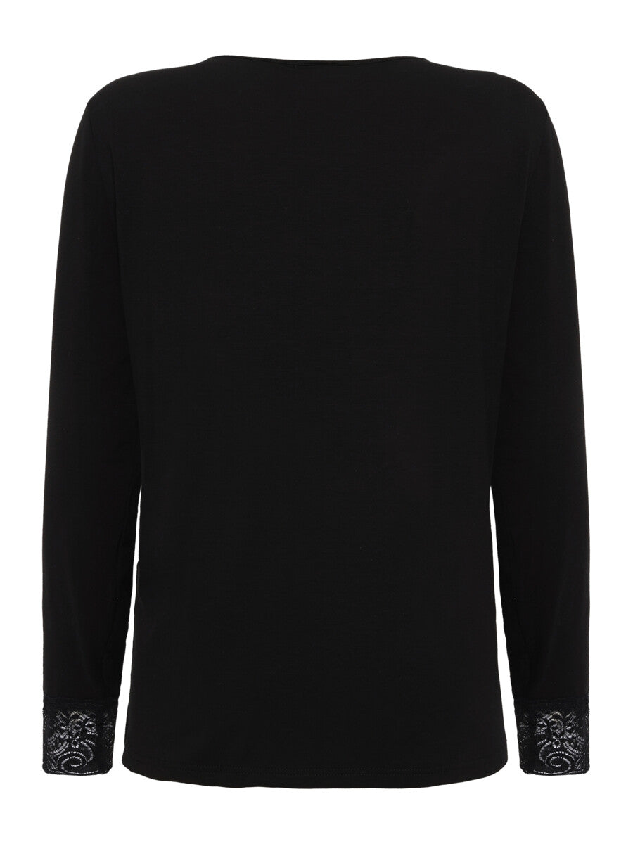 Ciso t-shirt zwart details kant