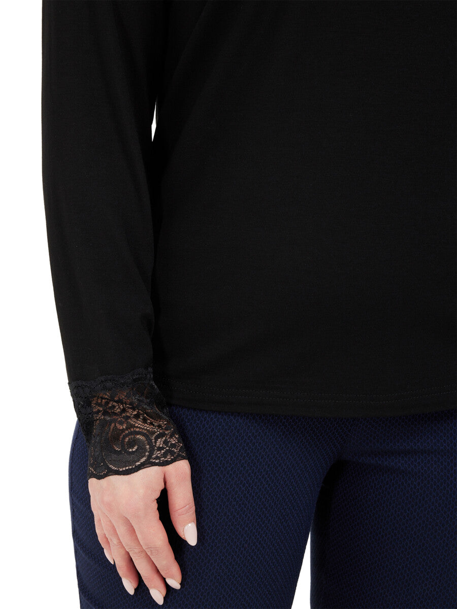 Ciso t-shirt zwart details kant