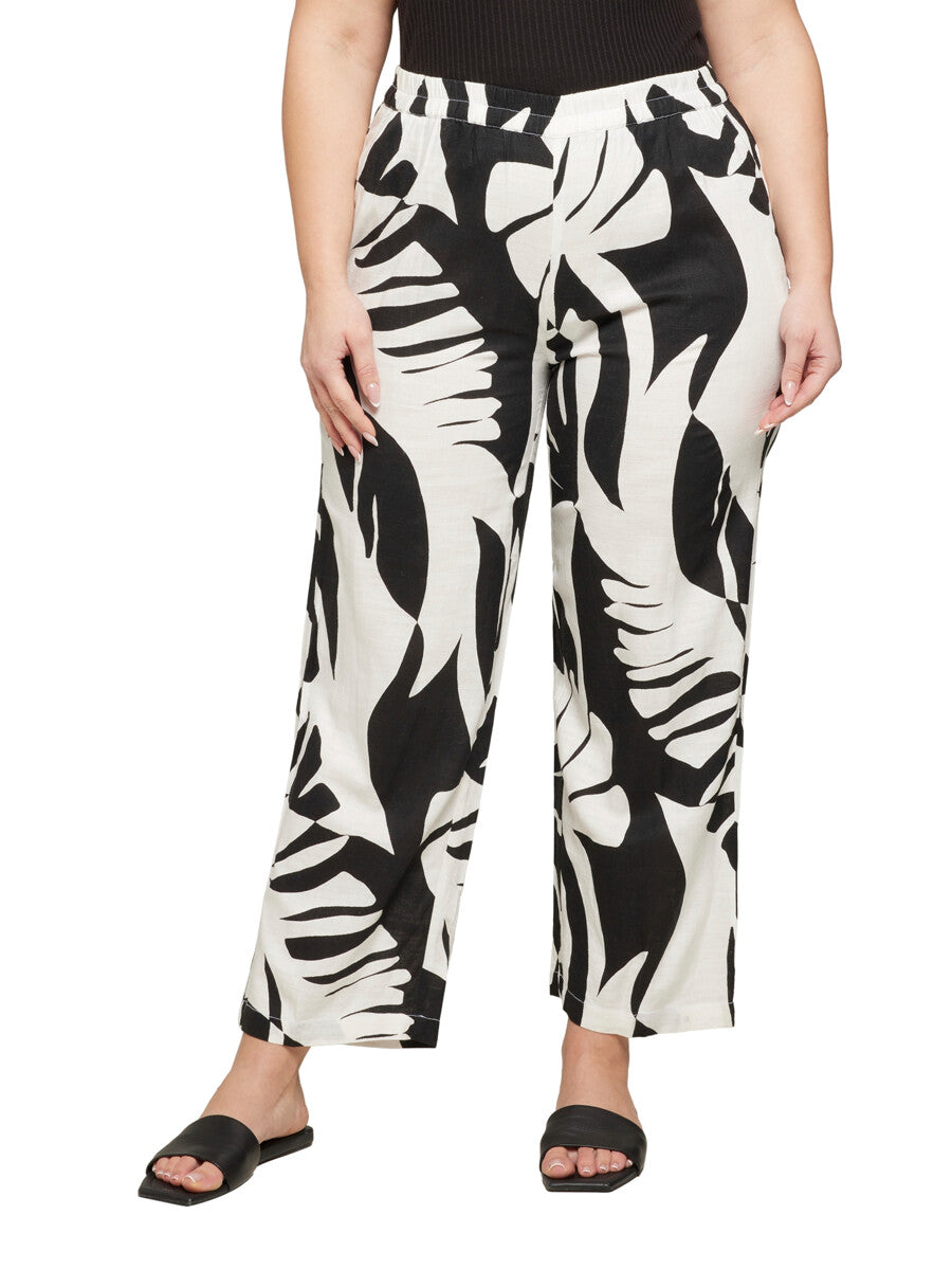 Ciso lange broek zwart wit