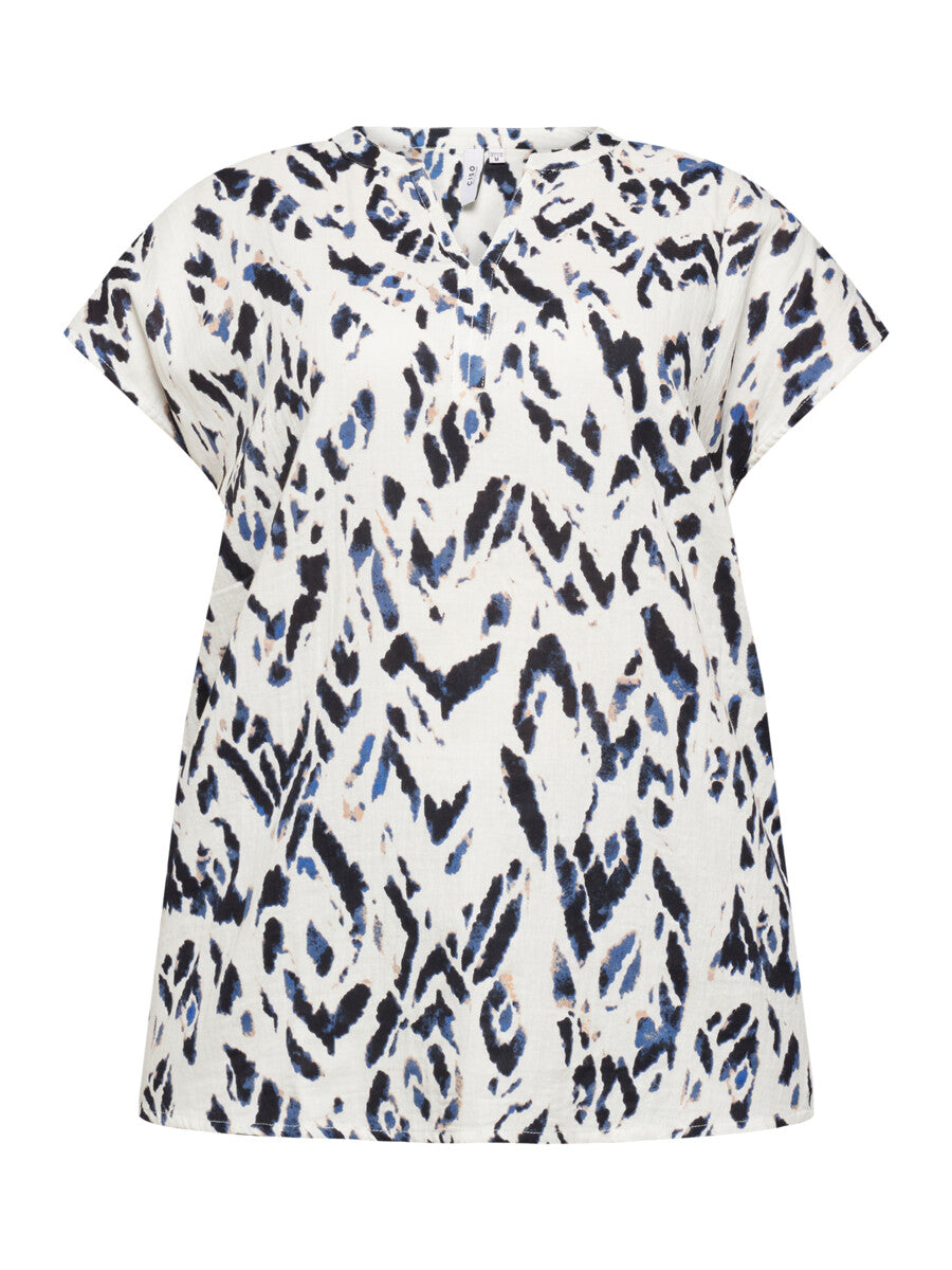 Ciso top wit blauw