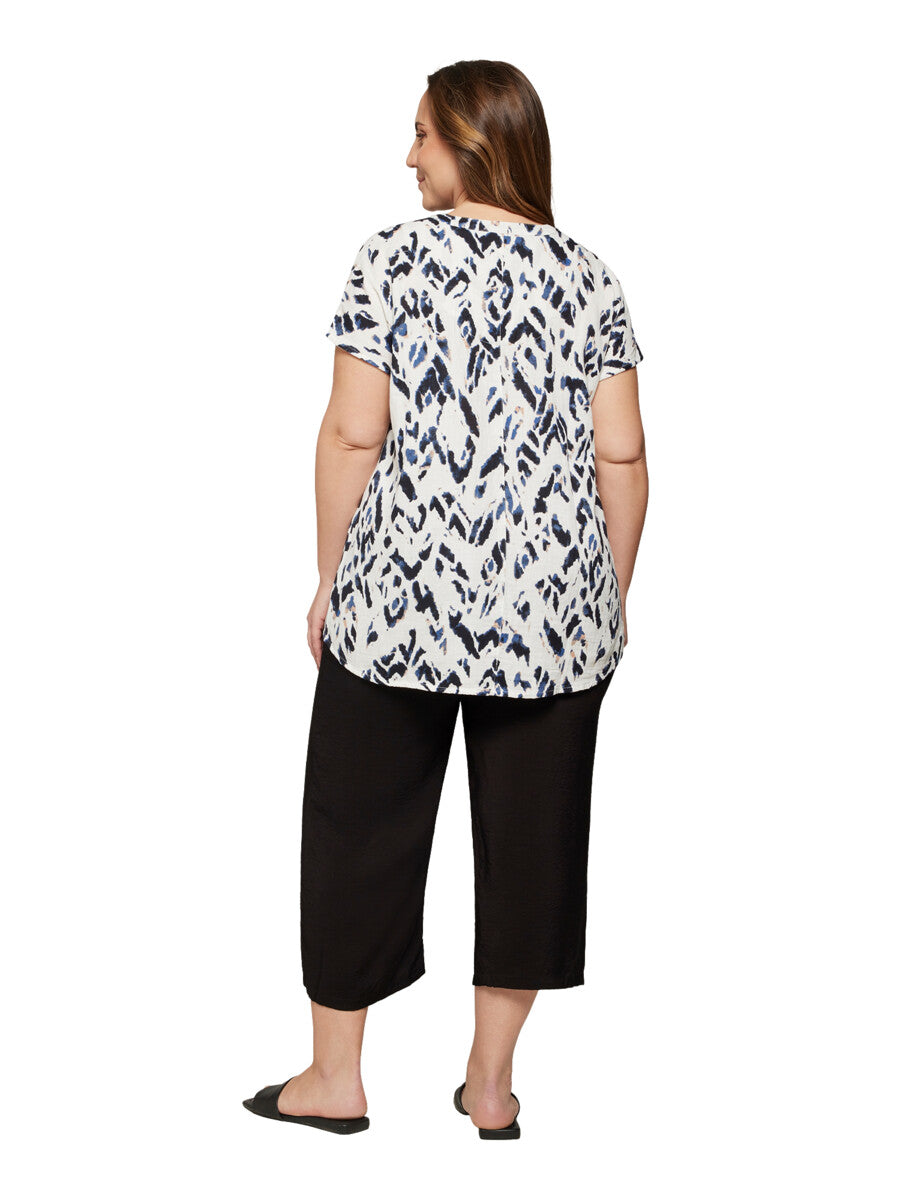 Ciso top wit blauw