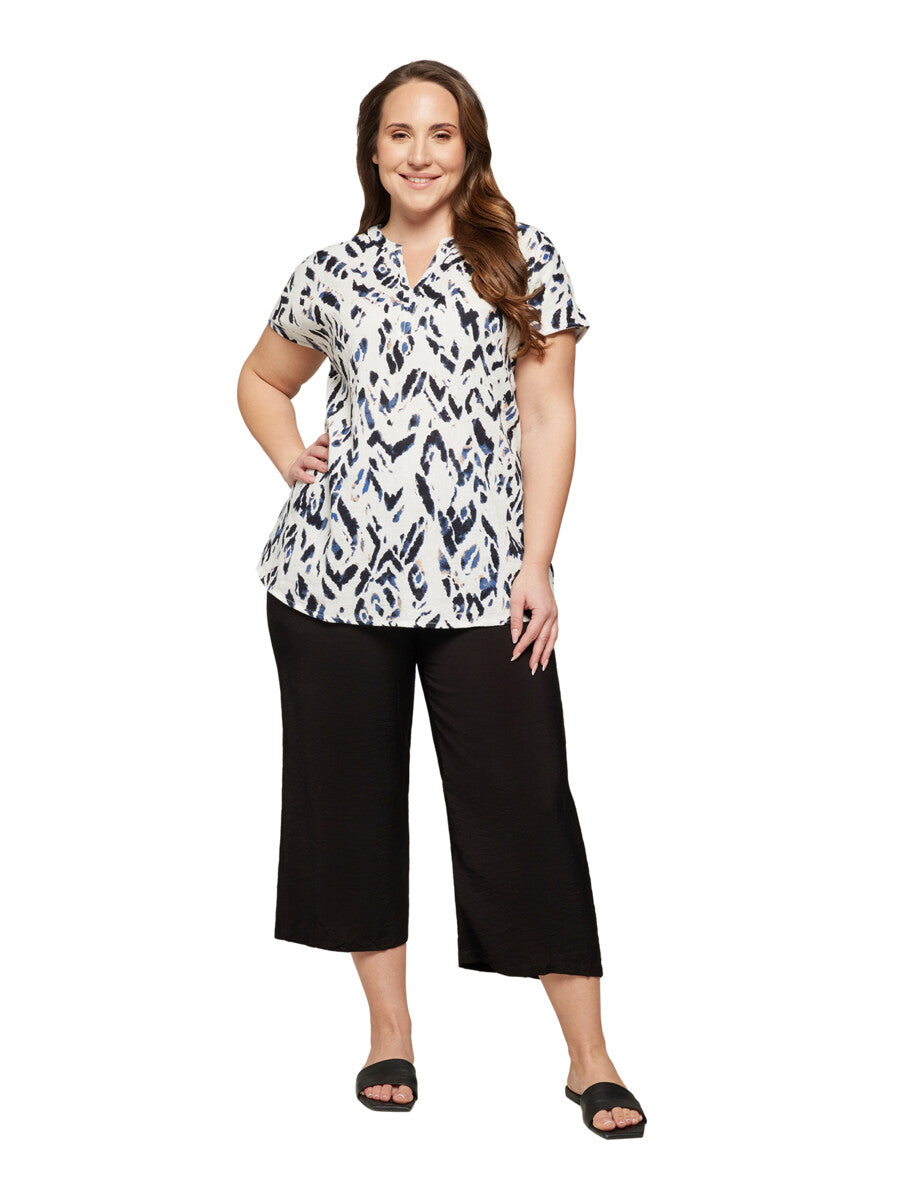 Ciso top wit blauw