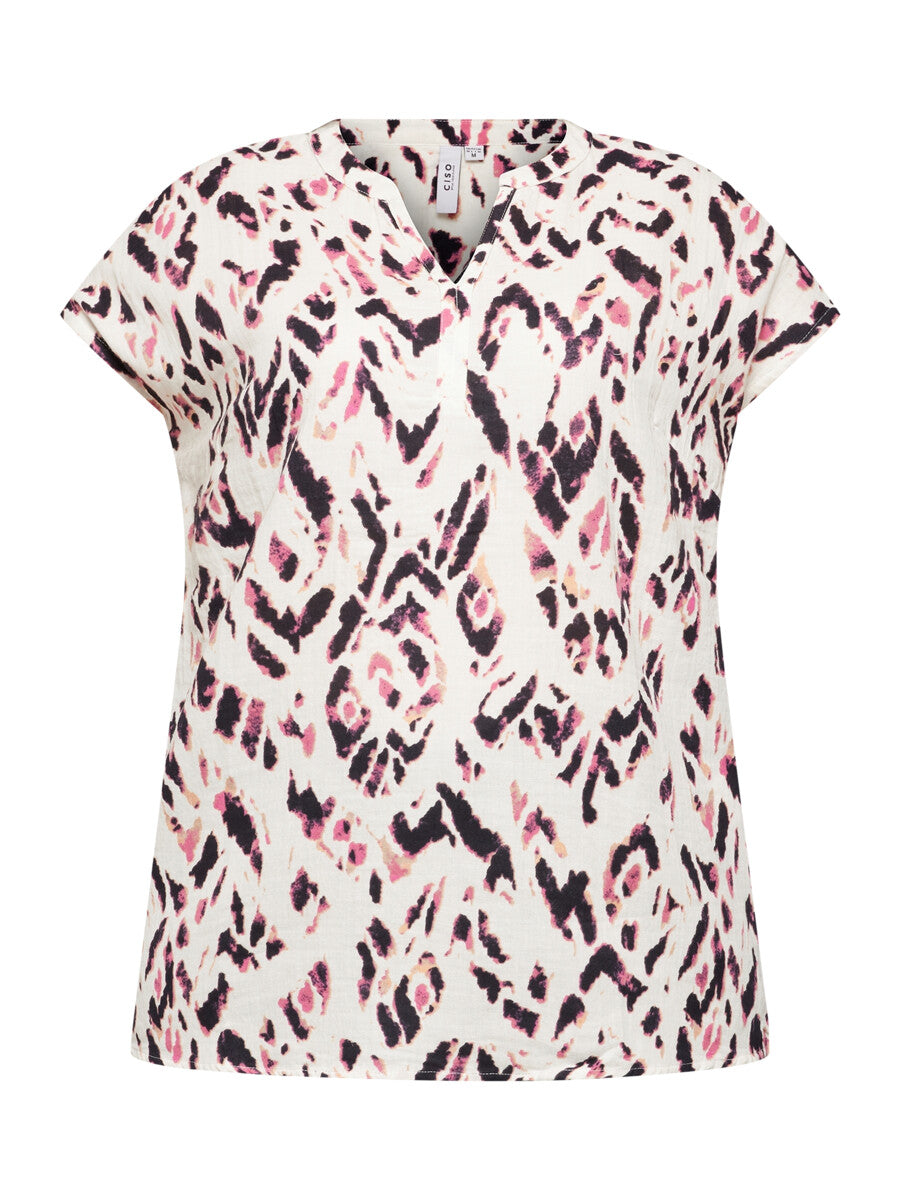 Ciso top wit roze