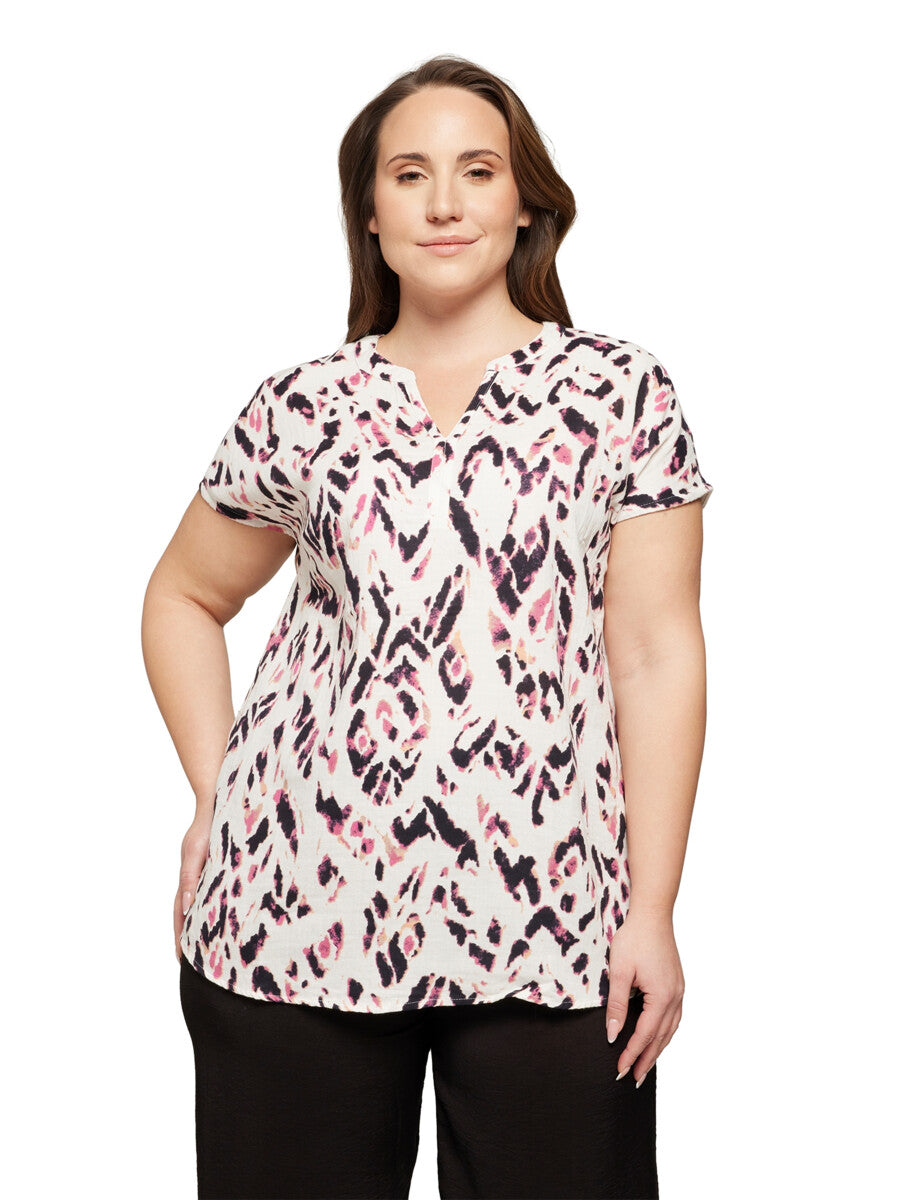 Ciso top wit roze