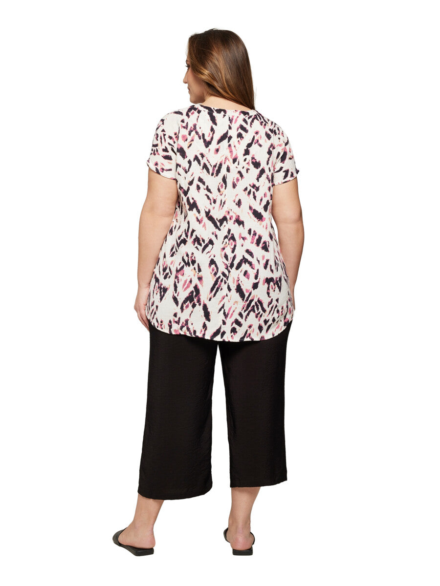 Ciso top wit roze